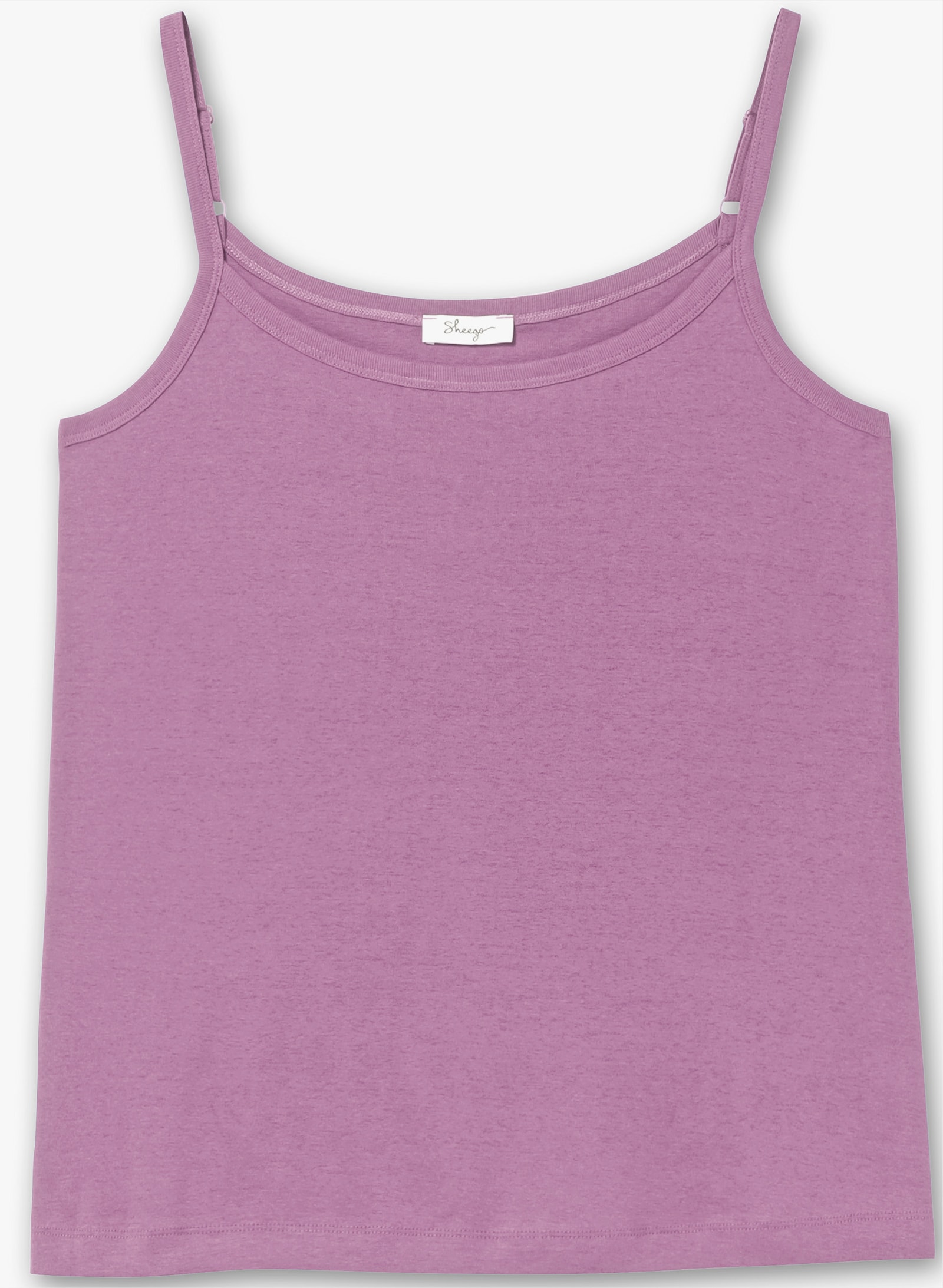 sheego Spaghettitop in Rippqualität - orchidee