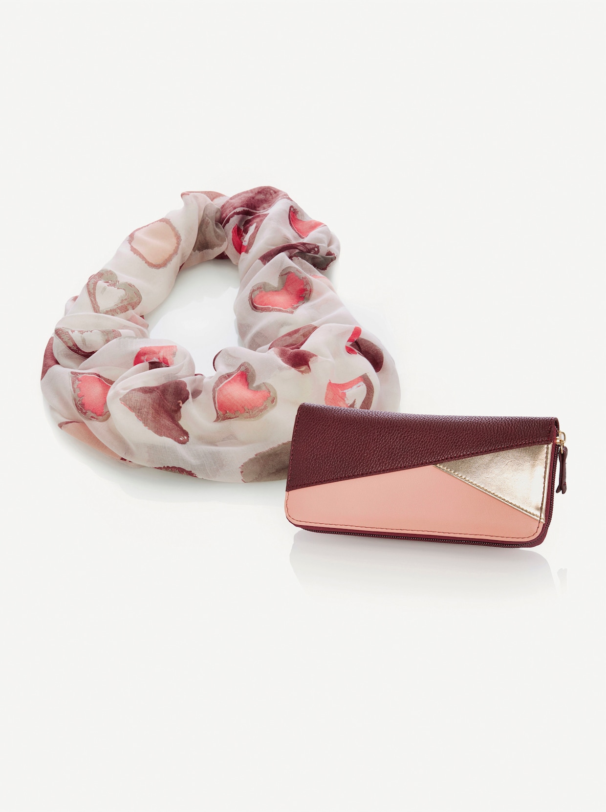 Plånbok och halsduk - ljusrosa
