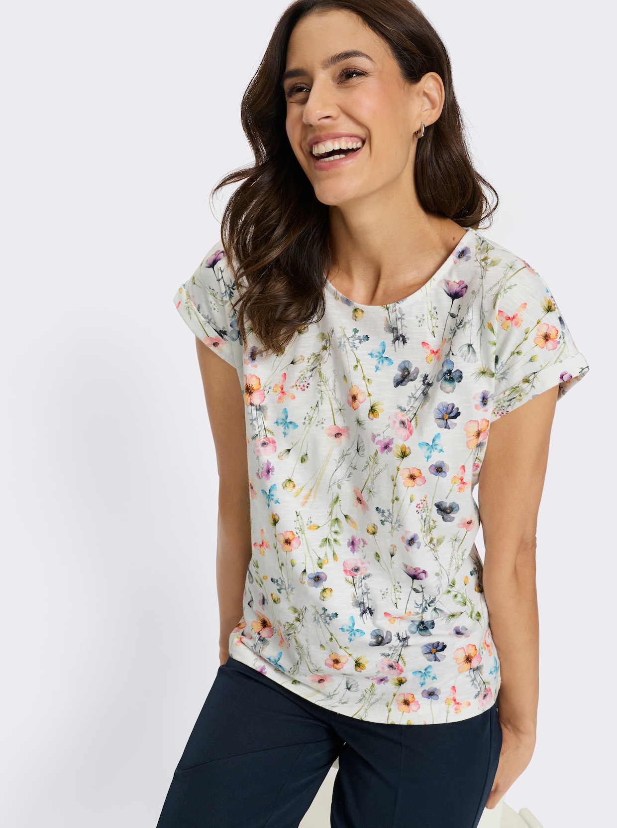 Print-Shirt - ecru-bedruckt