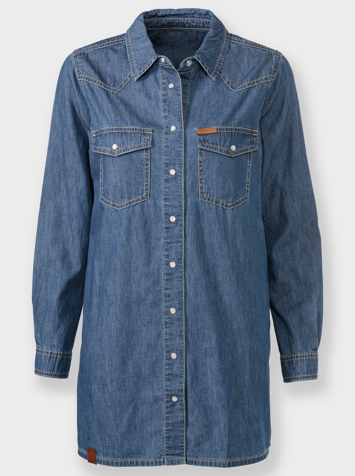 Jeansblouse - blue-bleached