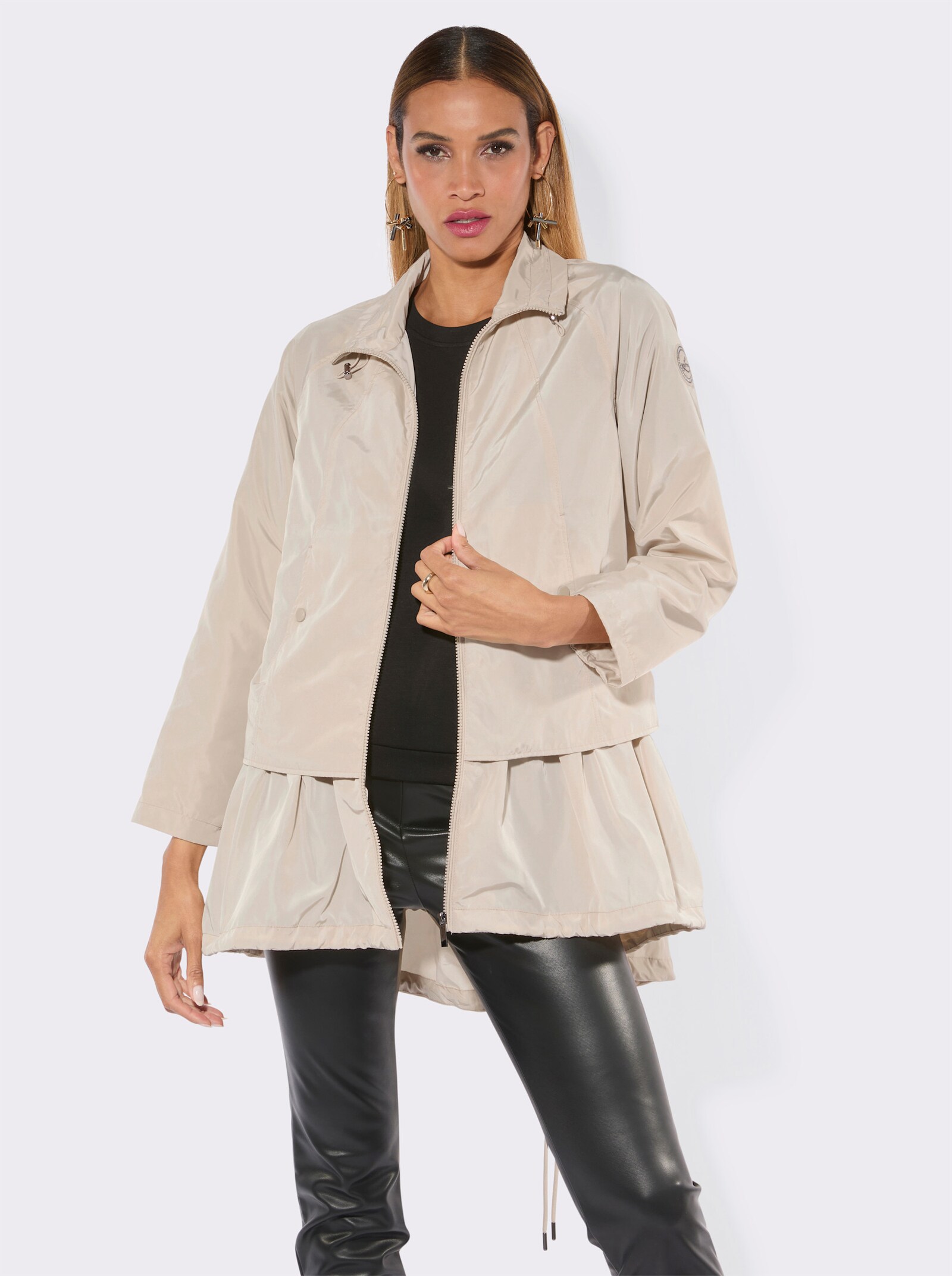Jacke im Lagen-Look - sand