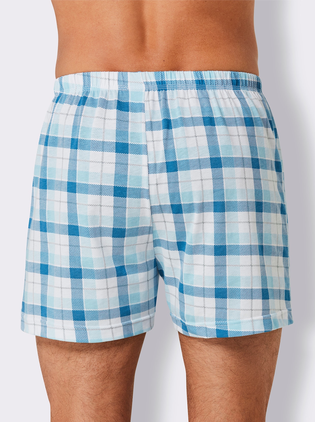 wäschepur men Boxershorts - antracit-topas-rutig