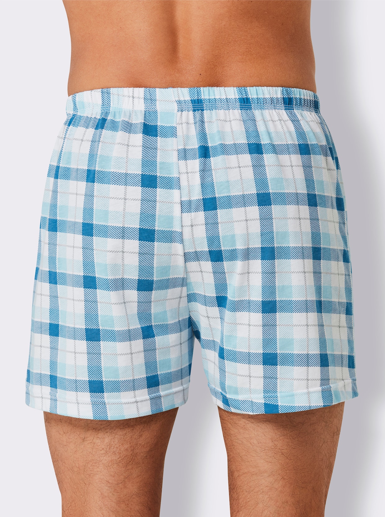 wäschepur men Boxershorts - anthrazit-topas-kariert