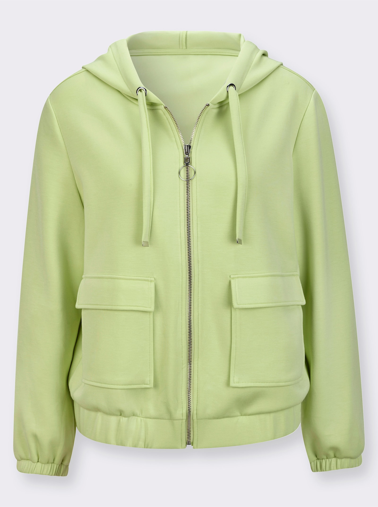 Sweatjacke mit Kapuze - pistazie