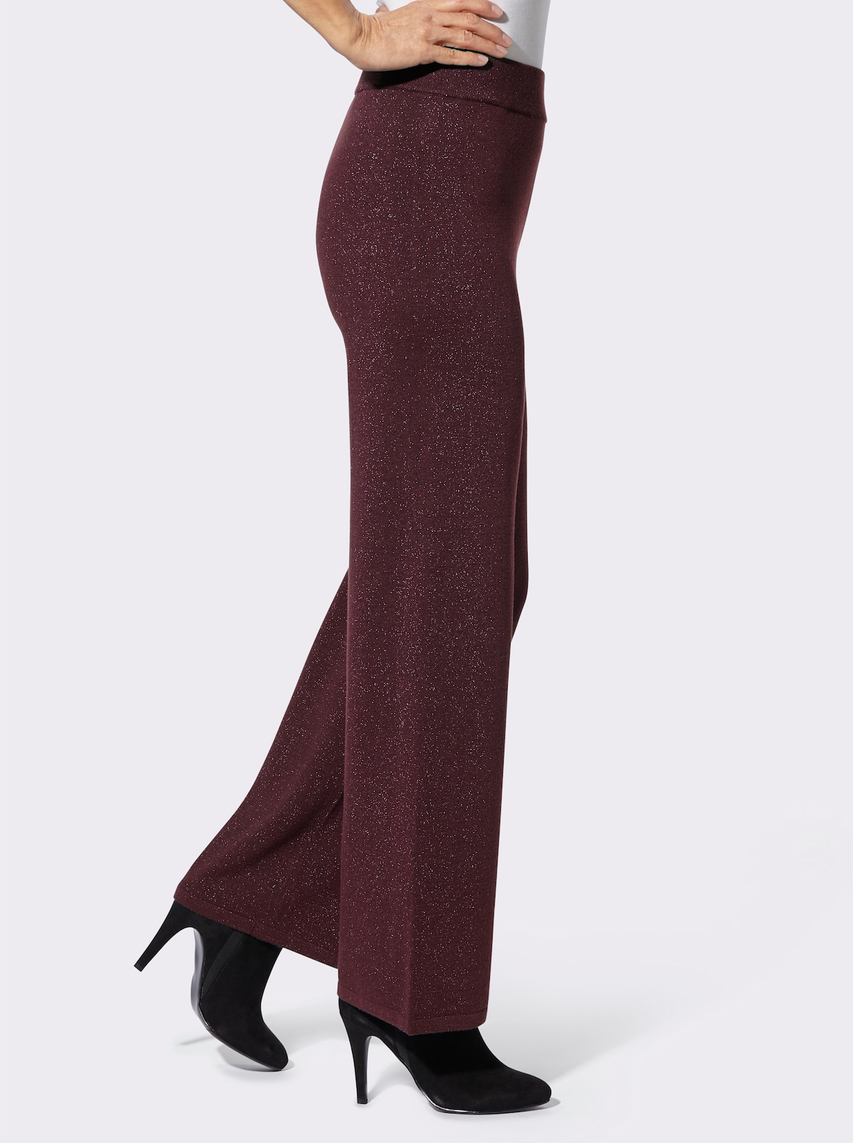 Broek van tricot - bordeaux