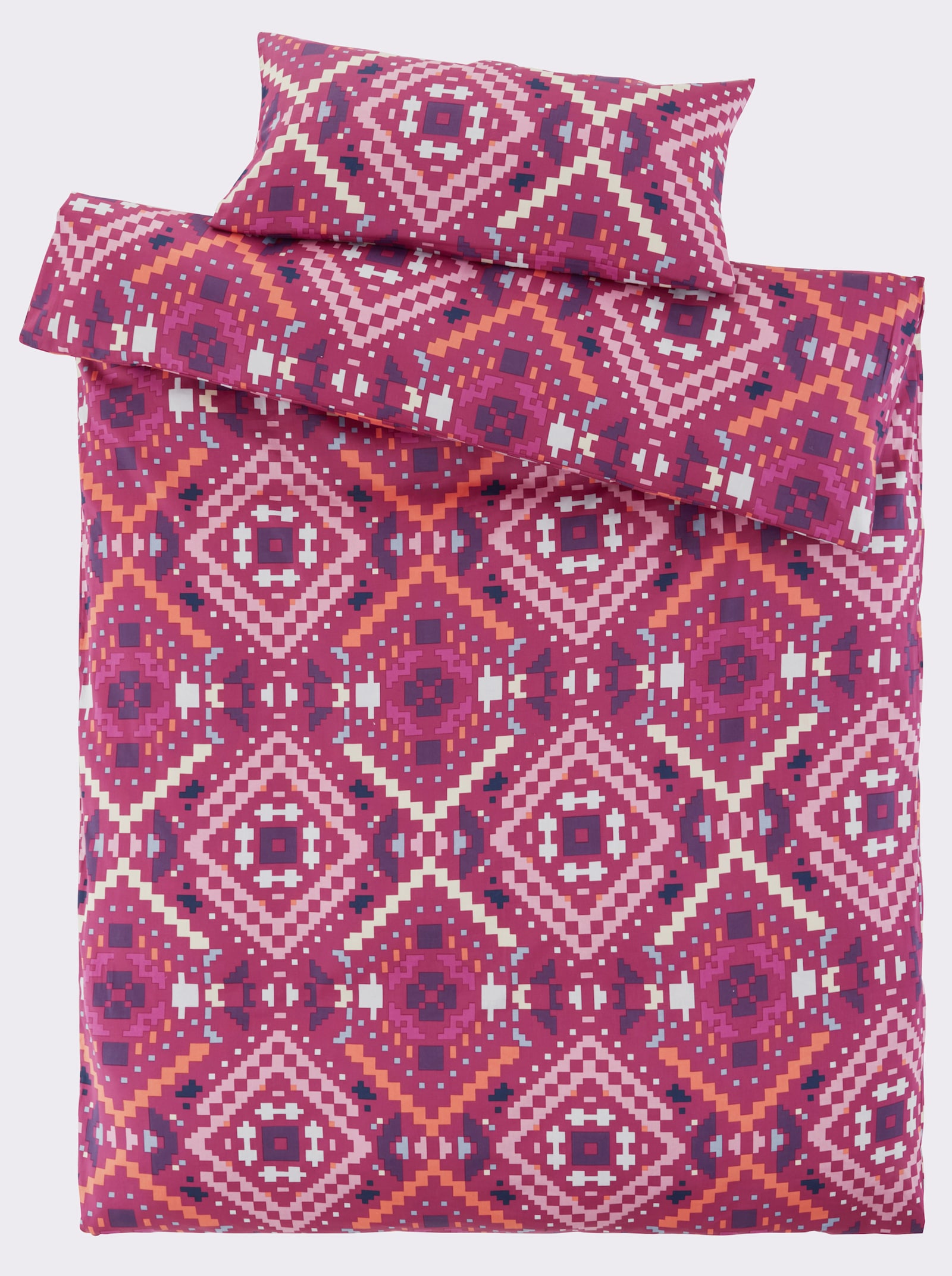 heine home Bettwäsche - magenta-rosé-bedruckt