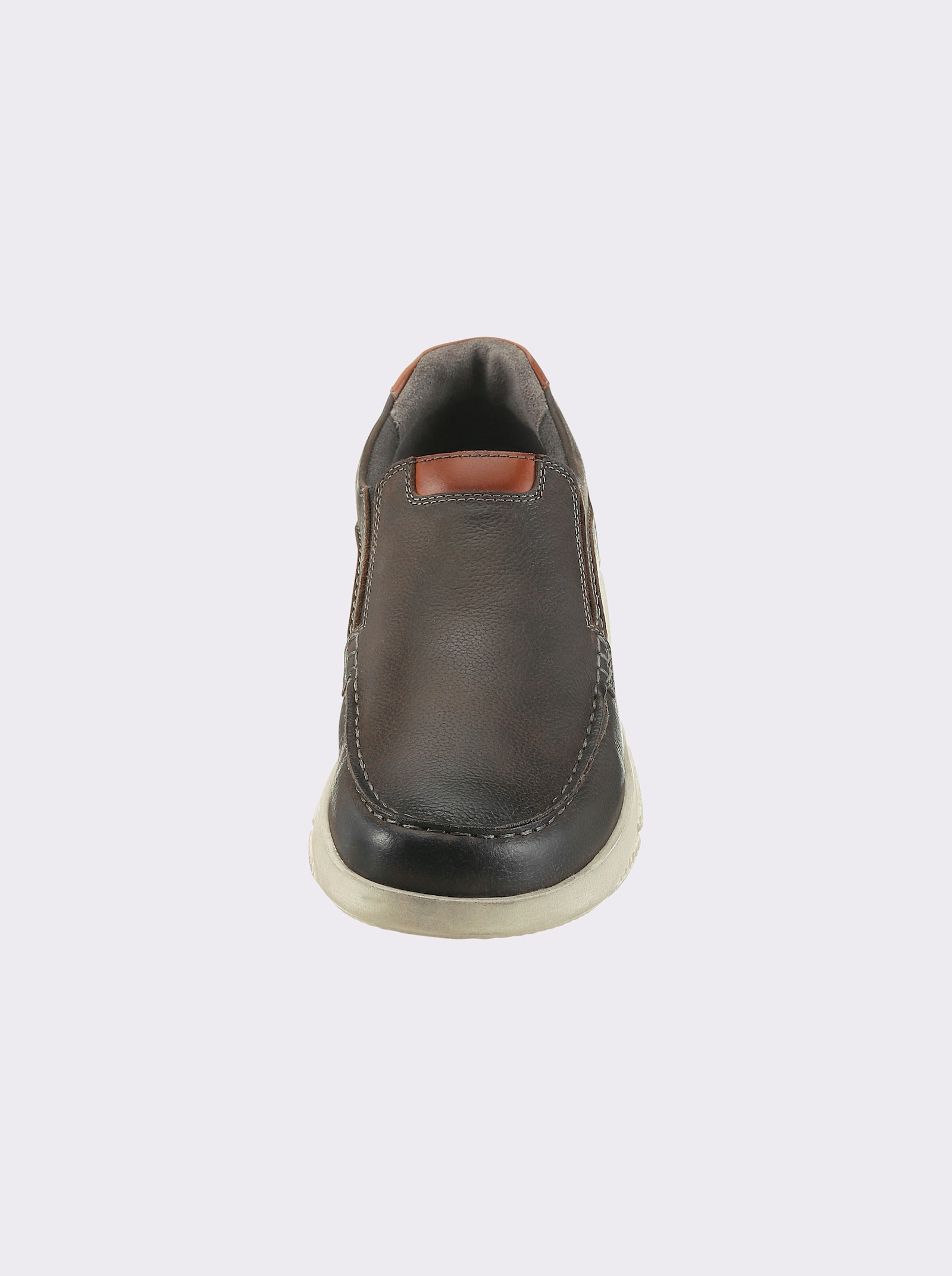 Naturläufer Slipper mit Leder-Wechselfußbett - grau