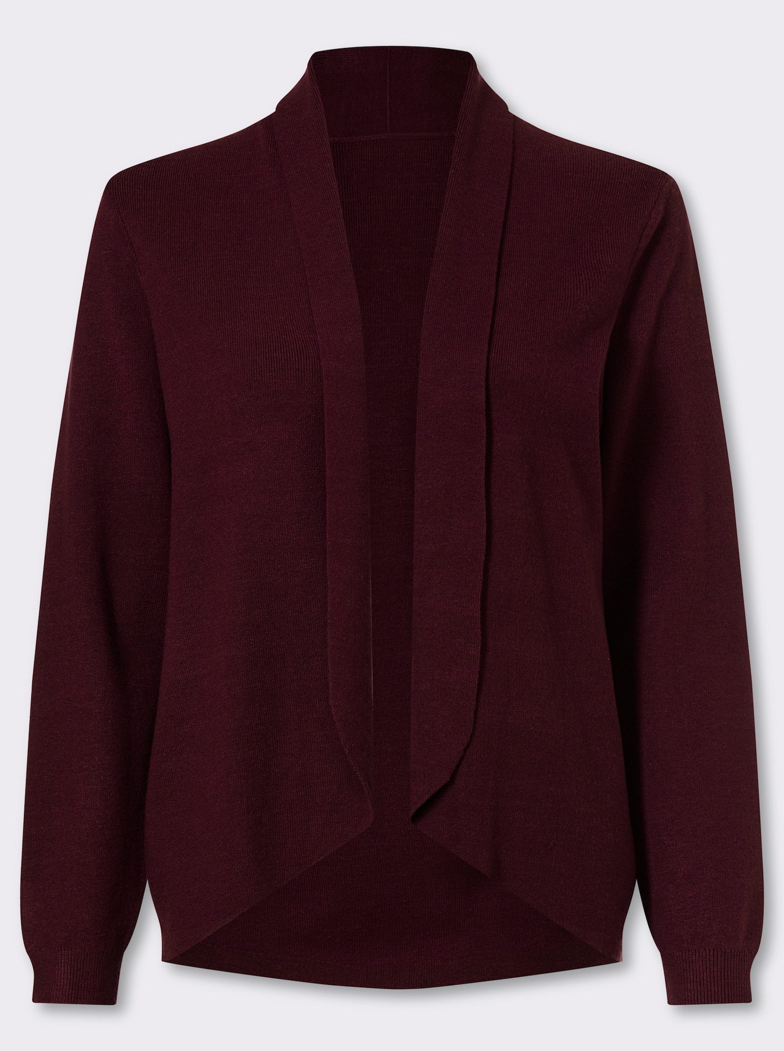 heine Feinstrickjacke mit Schalkragen - burgund