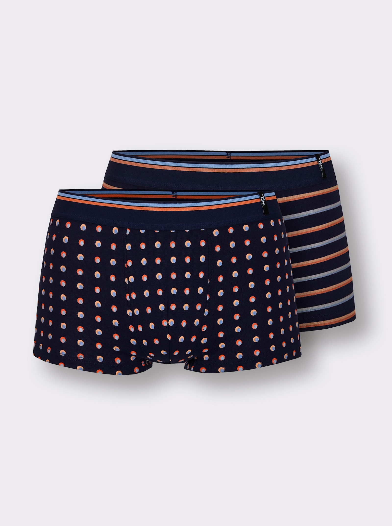 wäschepur men Pants - marine-getupft + marine-gestreift