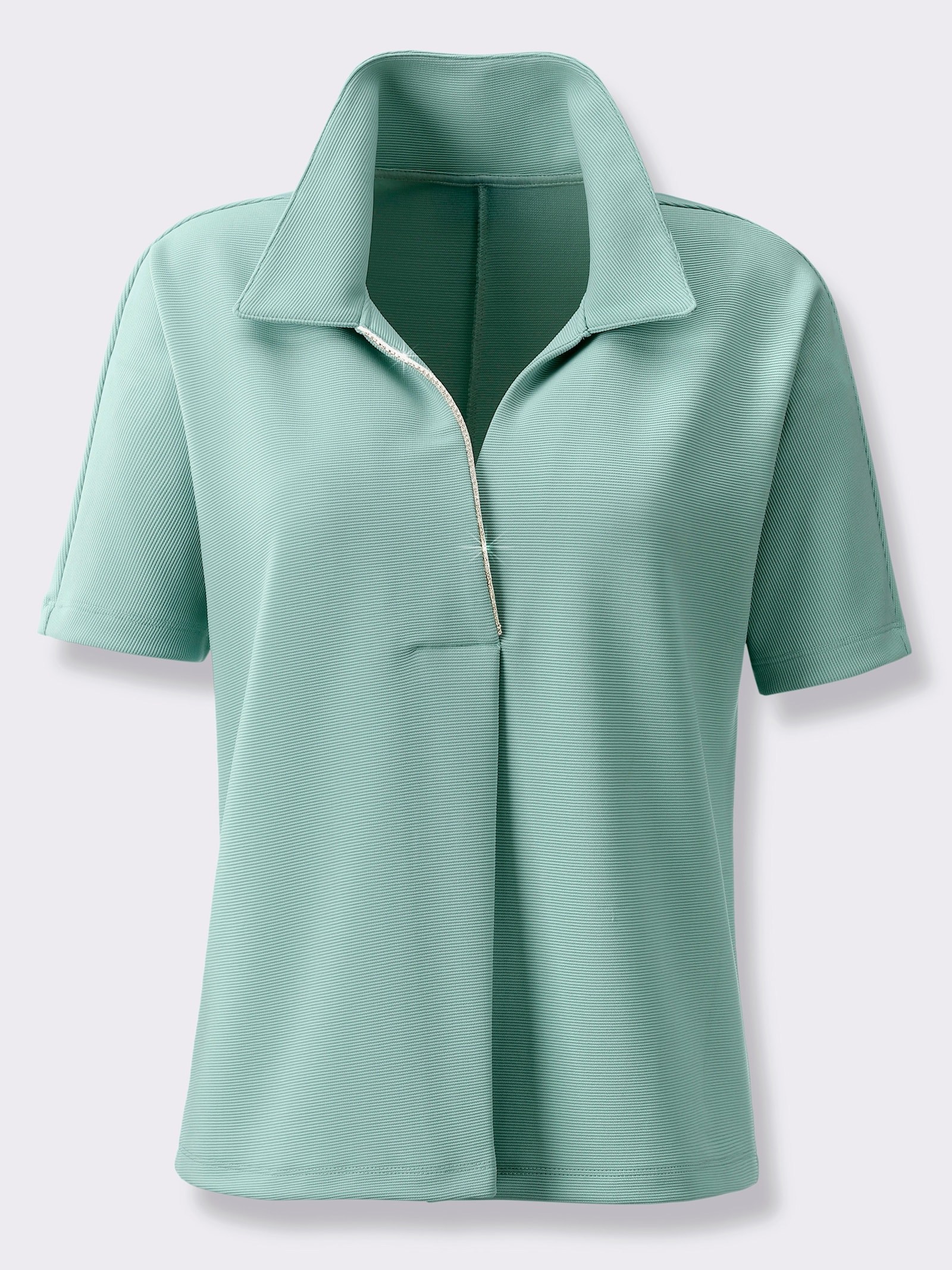 Poloshirt mit Fledermaus-Ärmeln - kalkmint