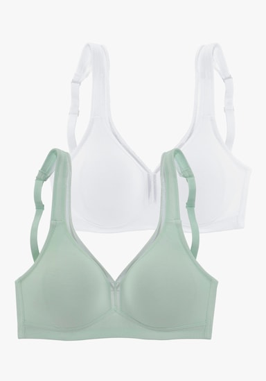 petite fleur Soutien-gorge spécial T-shirt - menthe + blanc