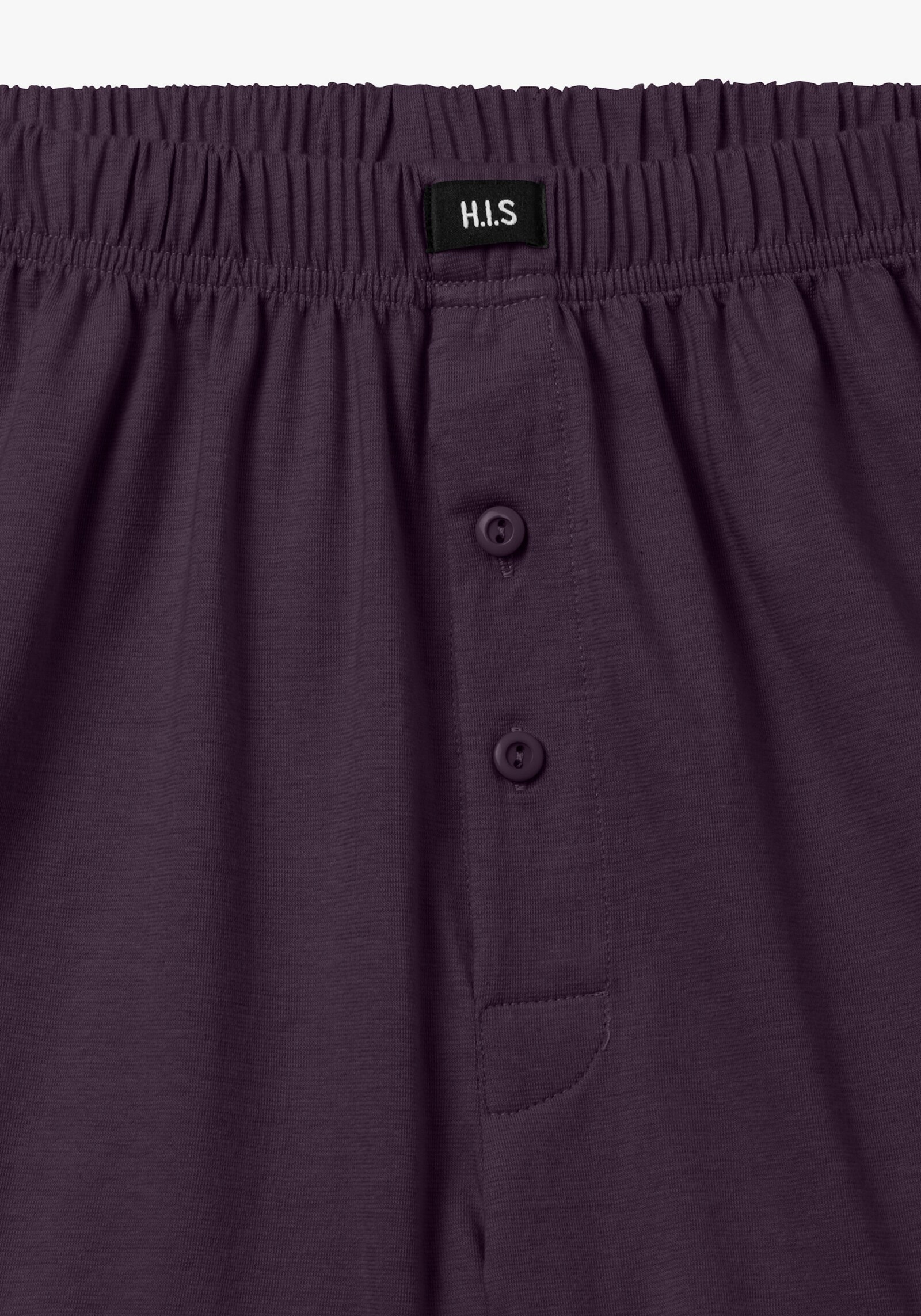 H.I.S Wijde boxer - grijs gemêleerd, blauw/groen, aubergine, blauw, antraciet