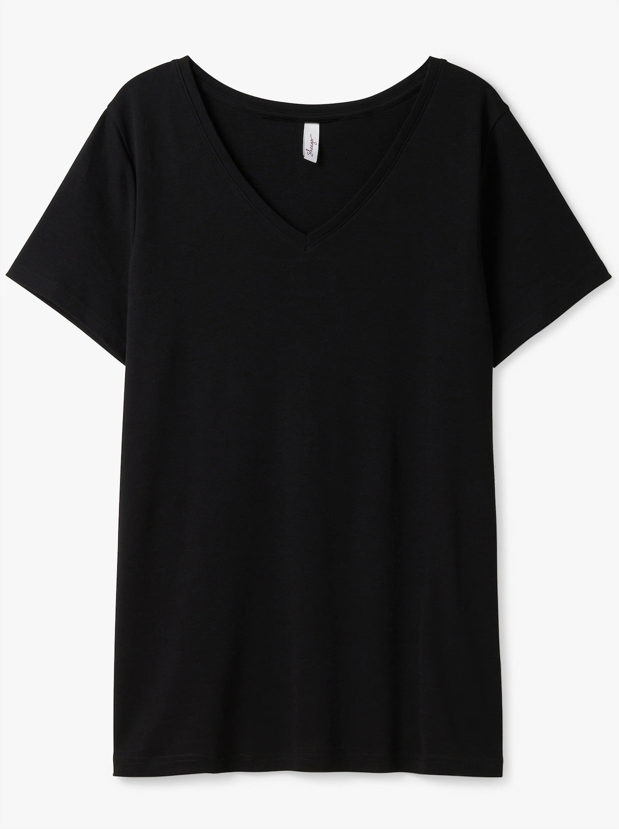 sheego T-shirt - zwart + klaproosrood
