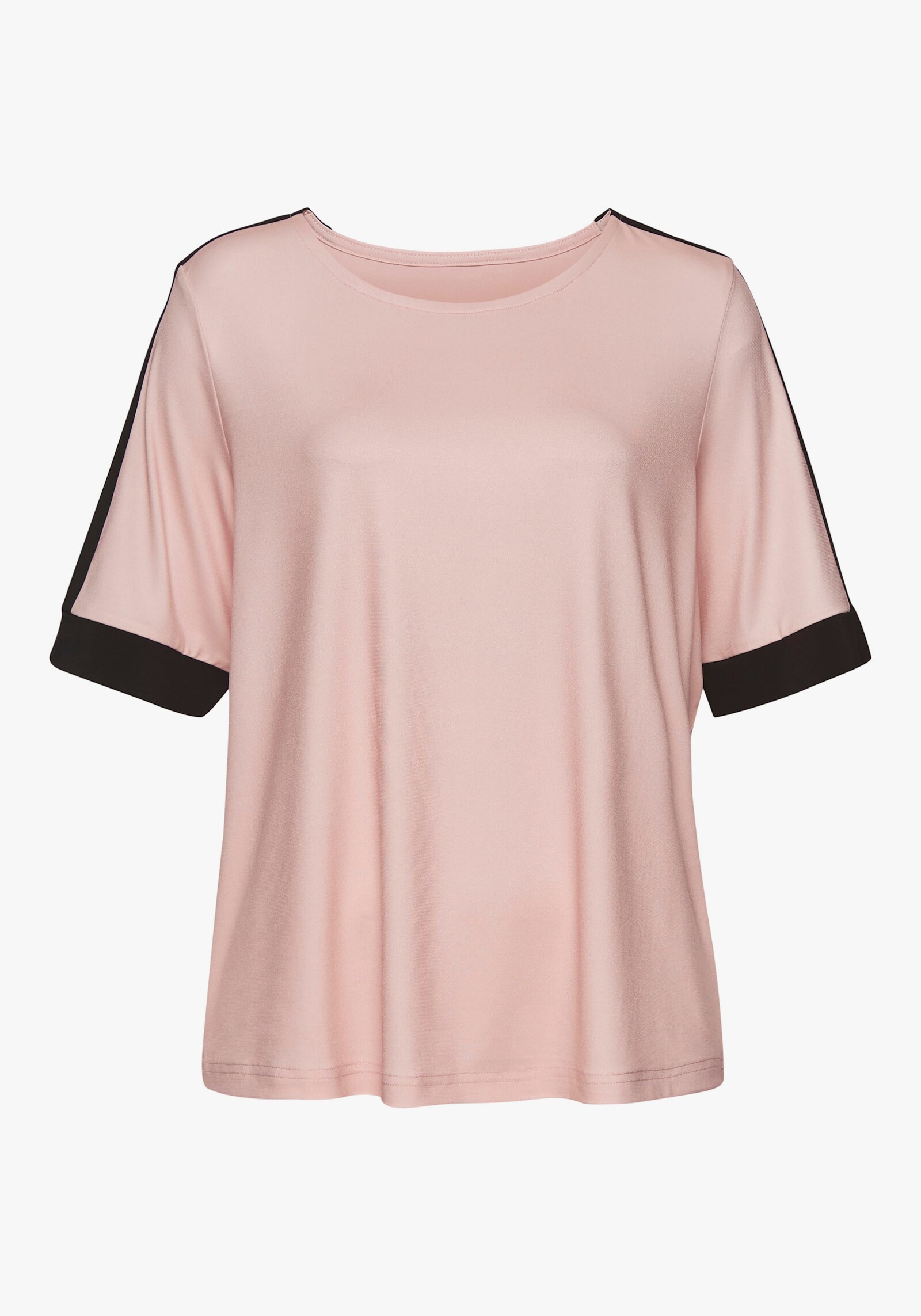 Vivance Kurzarmshirt - mauve-schwarz