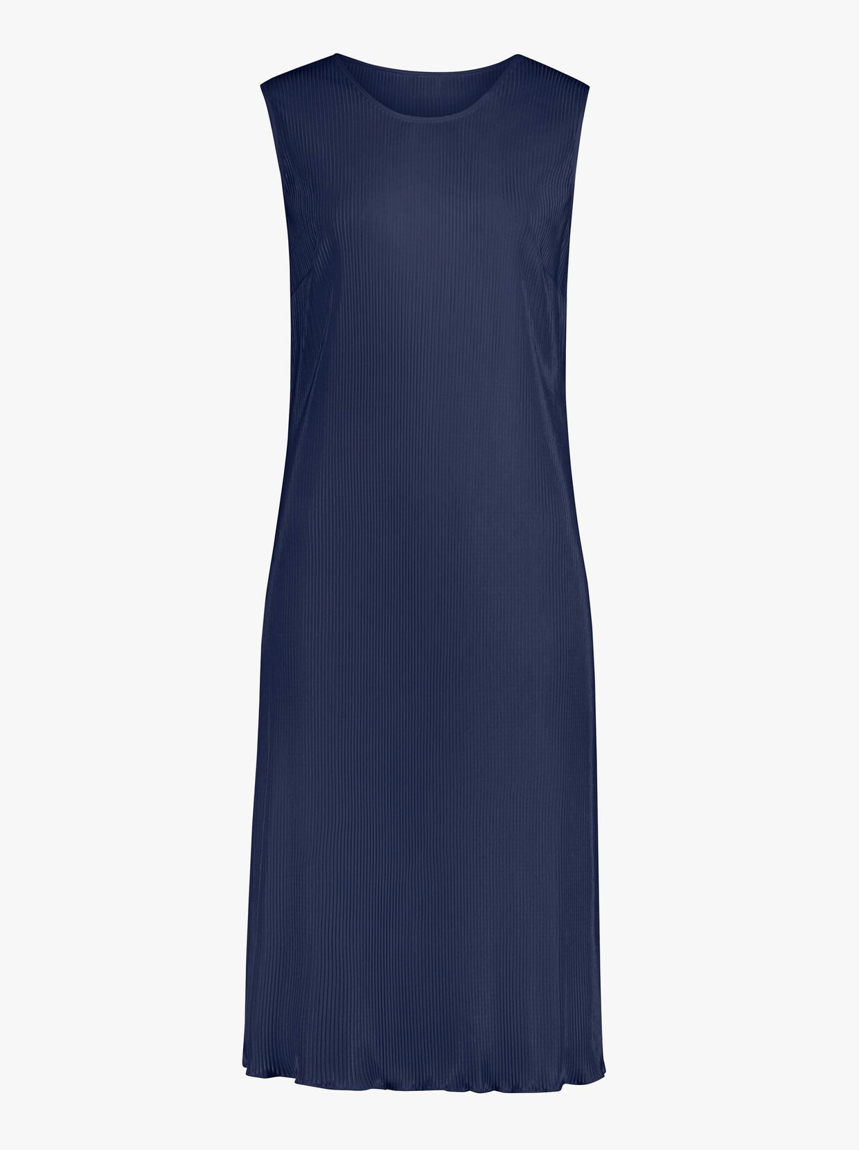 Plisserad klänning - mörkblå