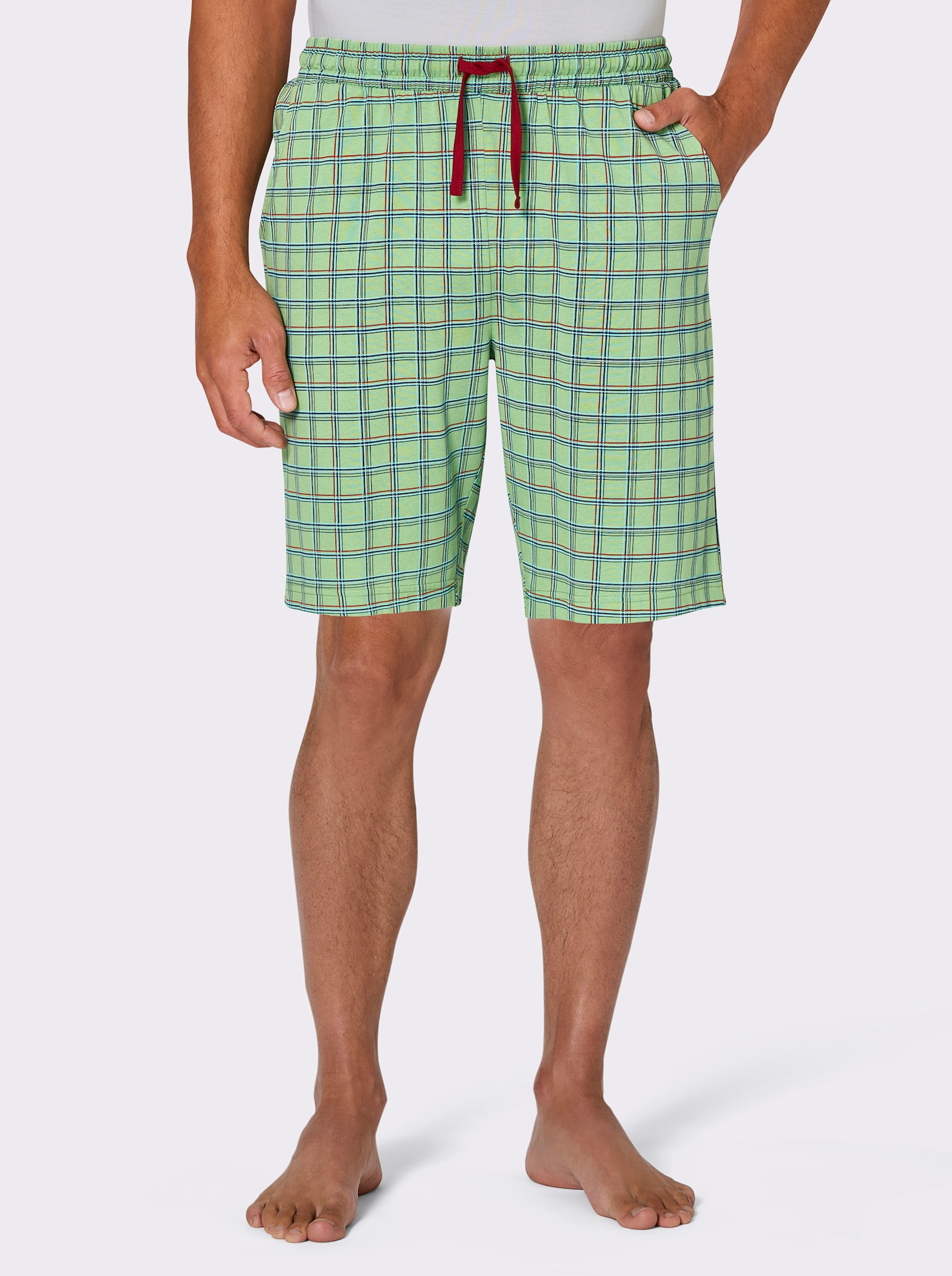 wäschepur men Hose kurz - apfel-kirsche-kariert