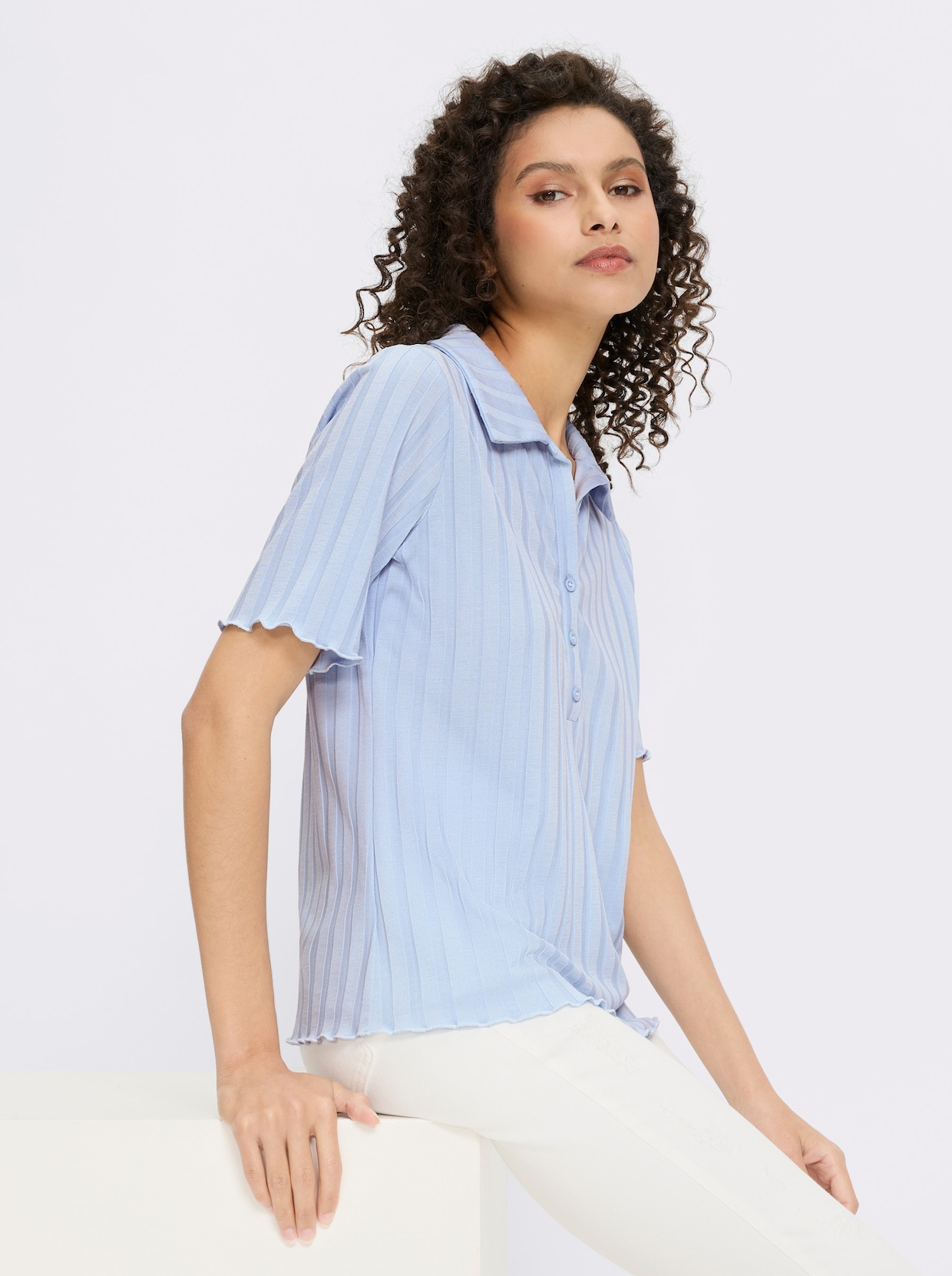 heine Kurzarmshirt - hellblau