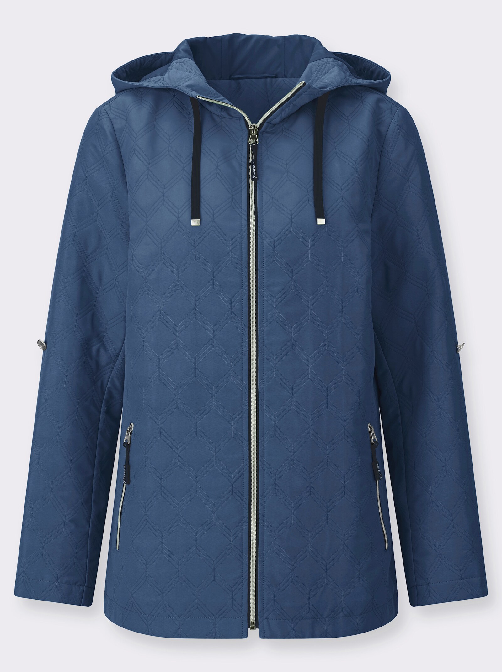 Steppjacke mit Krempelfunktion - jeansblau