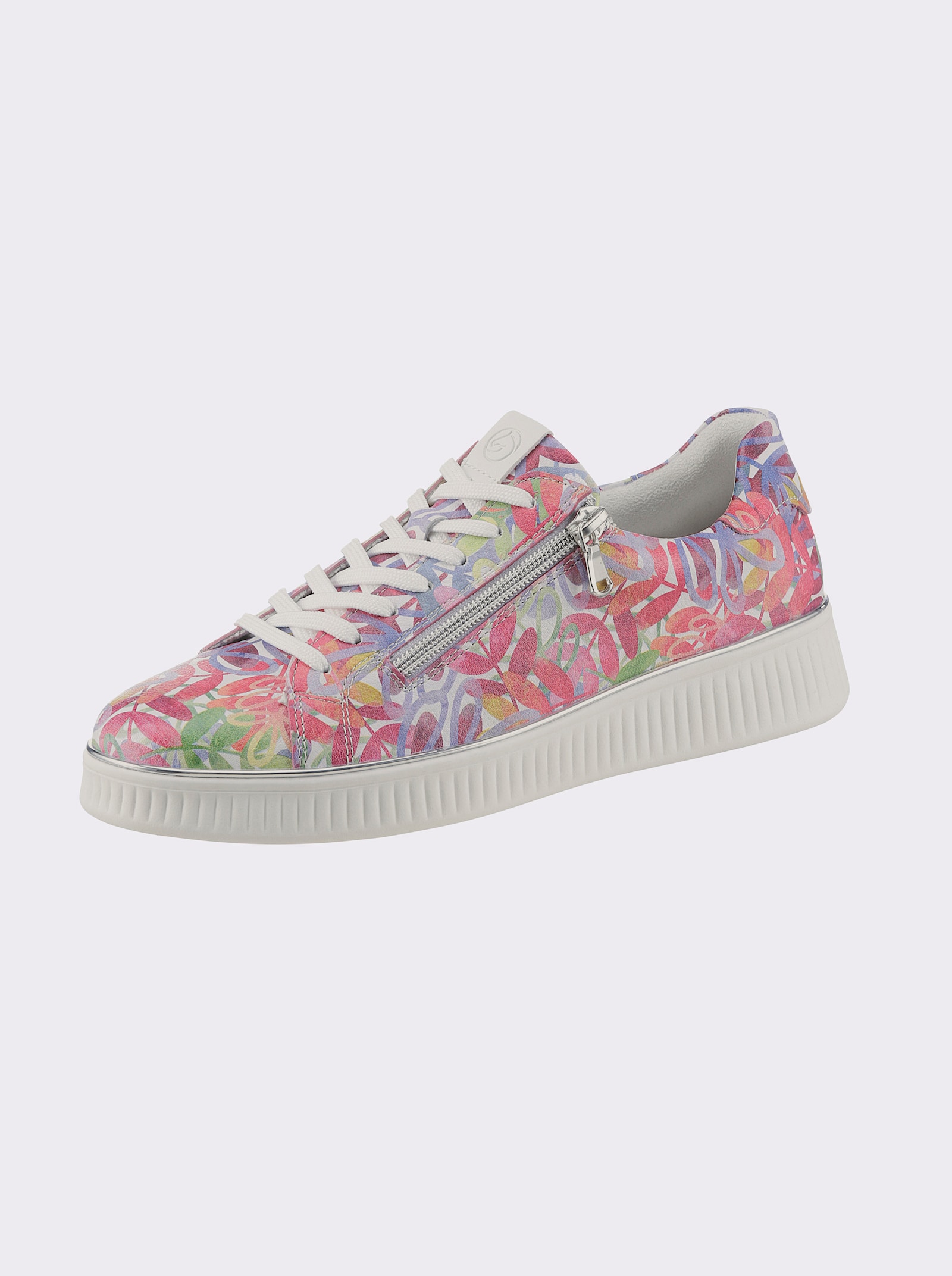 Remonte Sneaker mit seitlichem Reißverschluss - weiß-bunt
