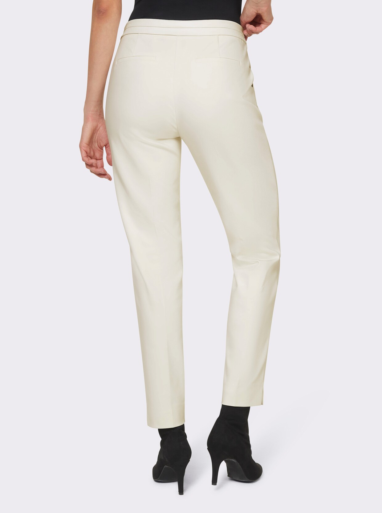heine Broek met persplooien - champagne