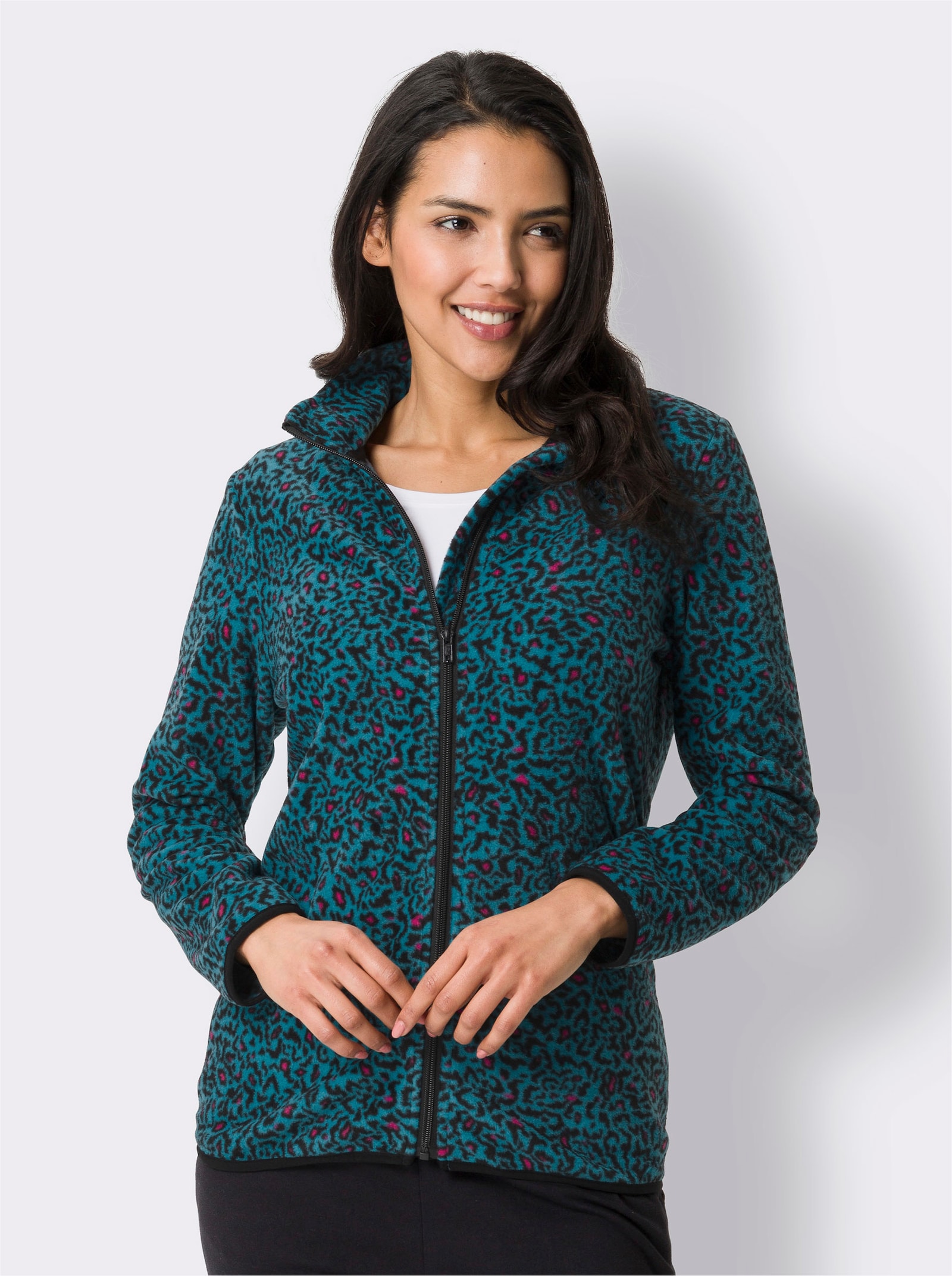 Fleecejack met dierenpatroon - aquapetrol bedrukt