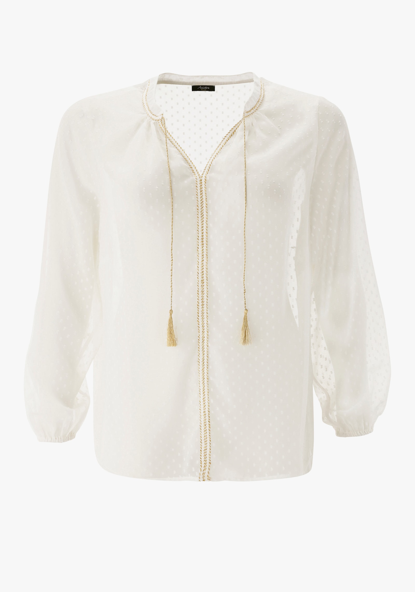 Aniston PLUS Schlupfbluse - weiß