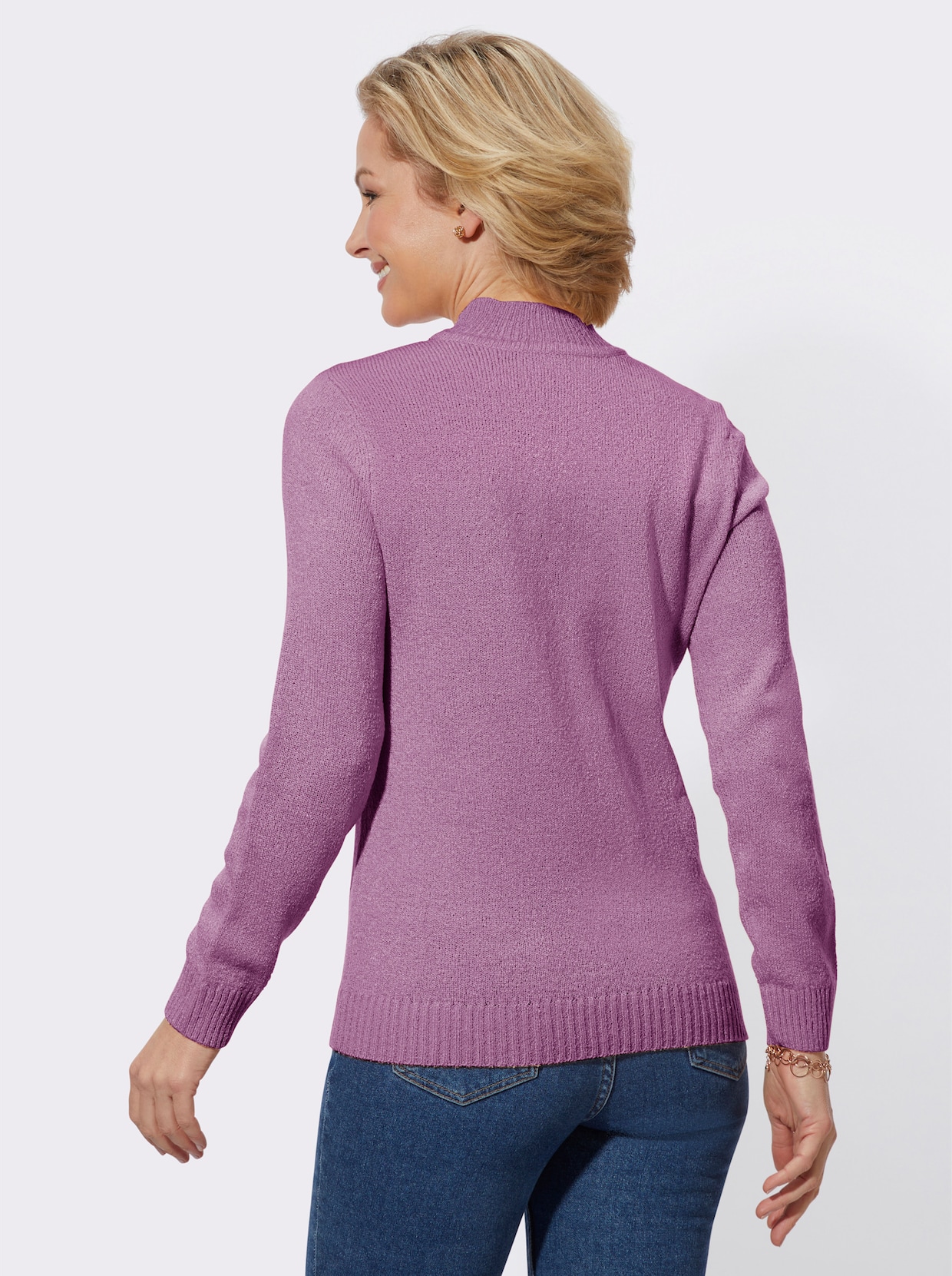 Bouclé-Pullover - orchidee