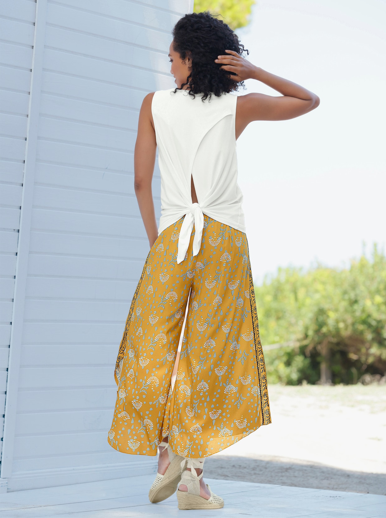 heine Shirttop mit Knoten-Detail hinten - ecru