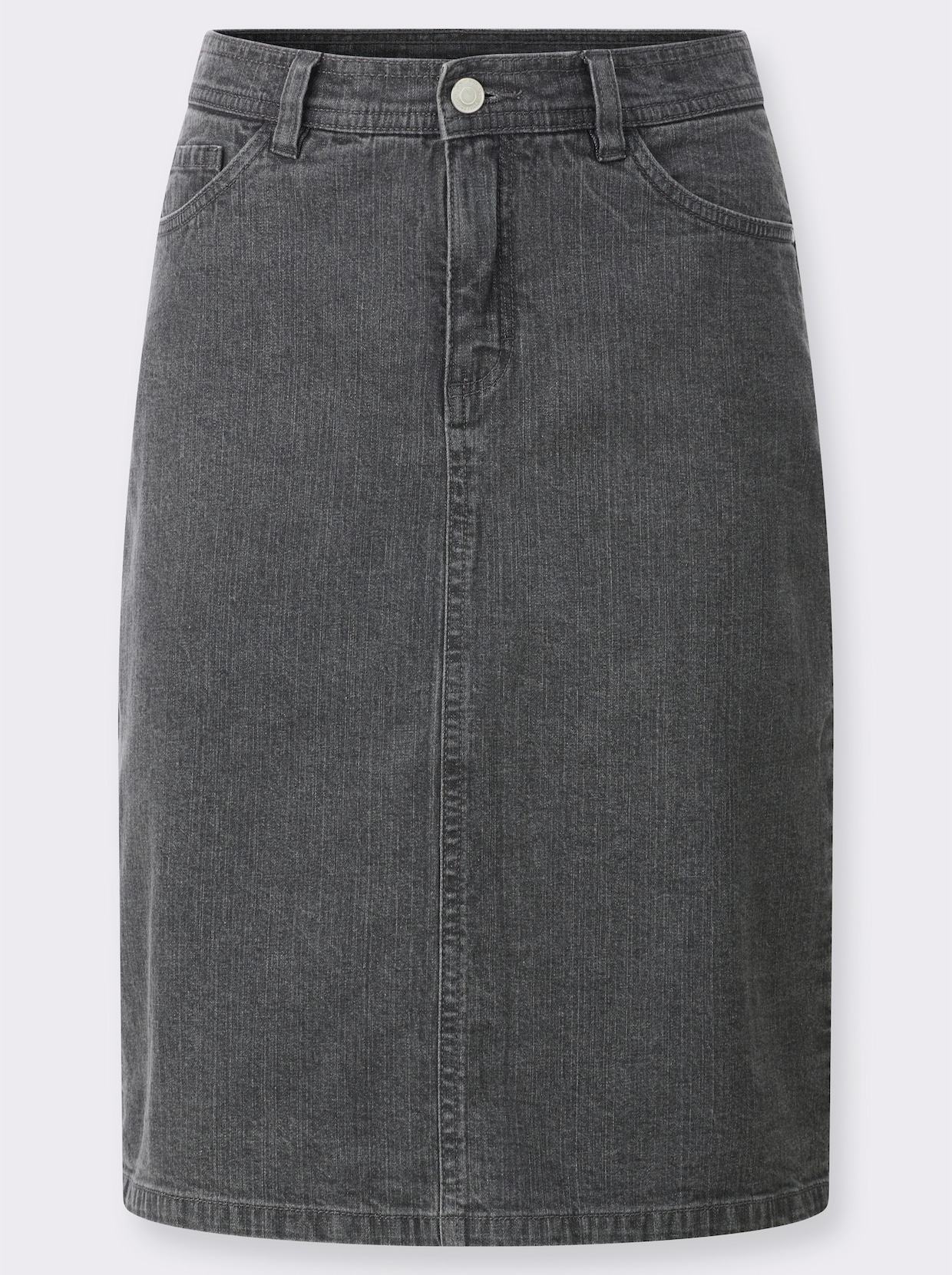 Jeansrock in 5-Pocket-Form - grey-denim