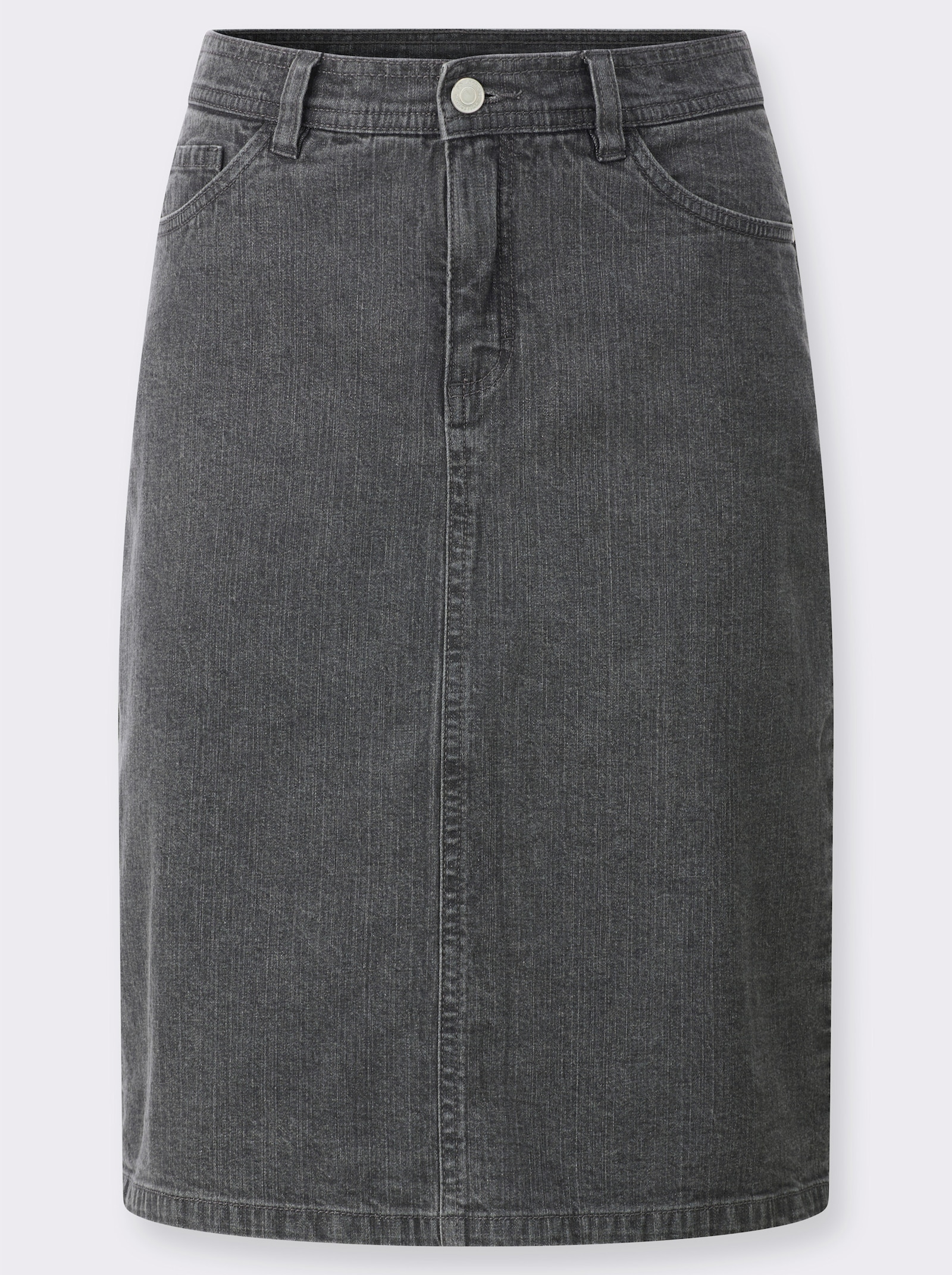 Jeansrock in 5-Pocket-Form - grey-denim