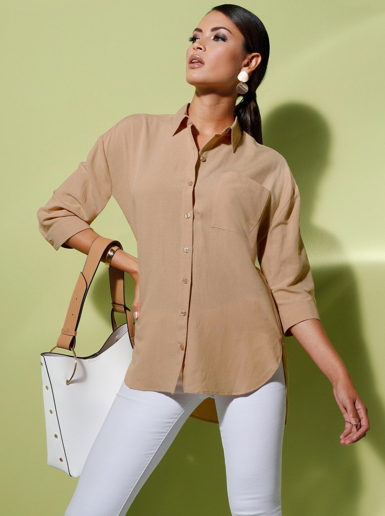 Longbluse - camel
