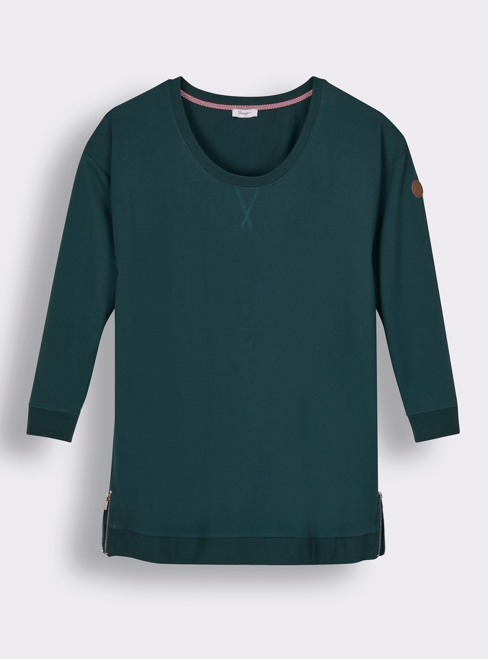 sheego Sweatshirt in Longform - aquapetrol
