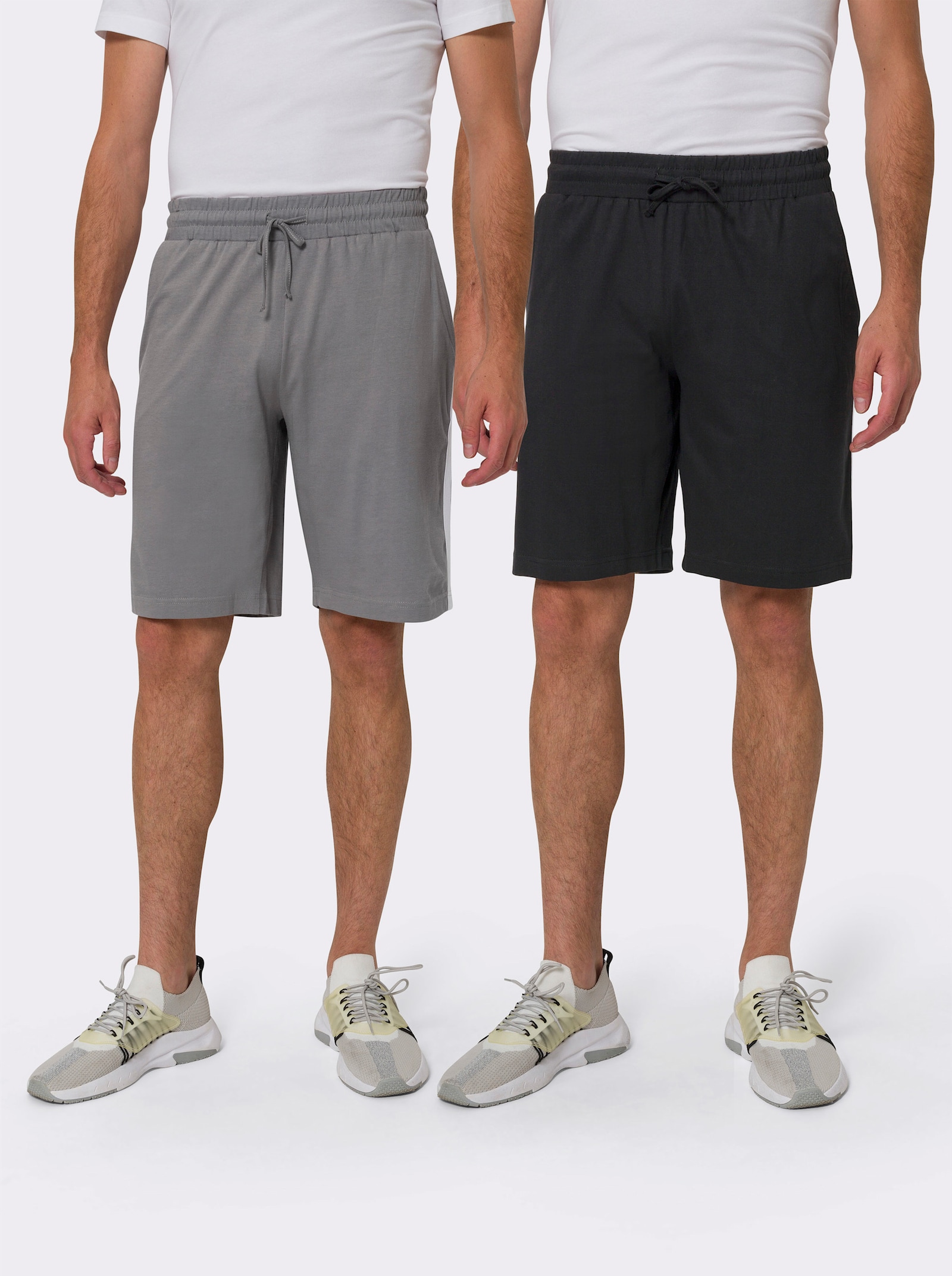 Kalhoty pro volný čas v balení po 2 kusech - černá + šedá