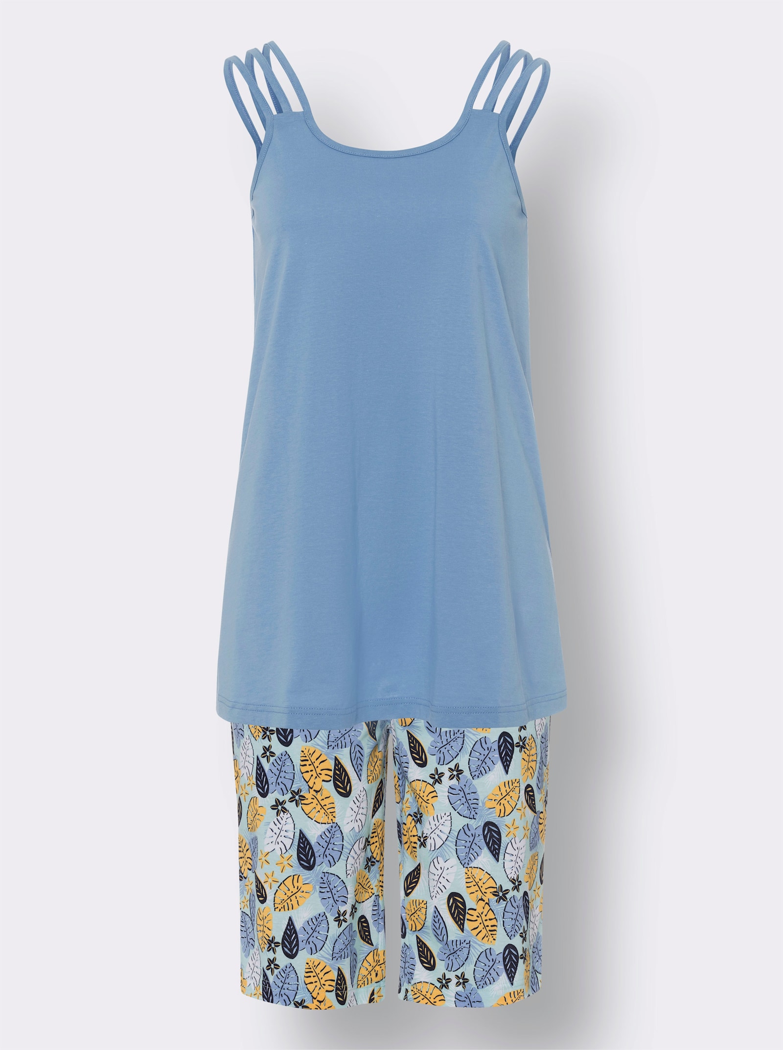 Shorty mit schmalen Trägern - himmelblau