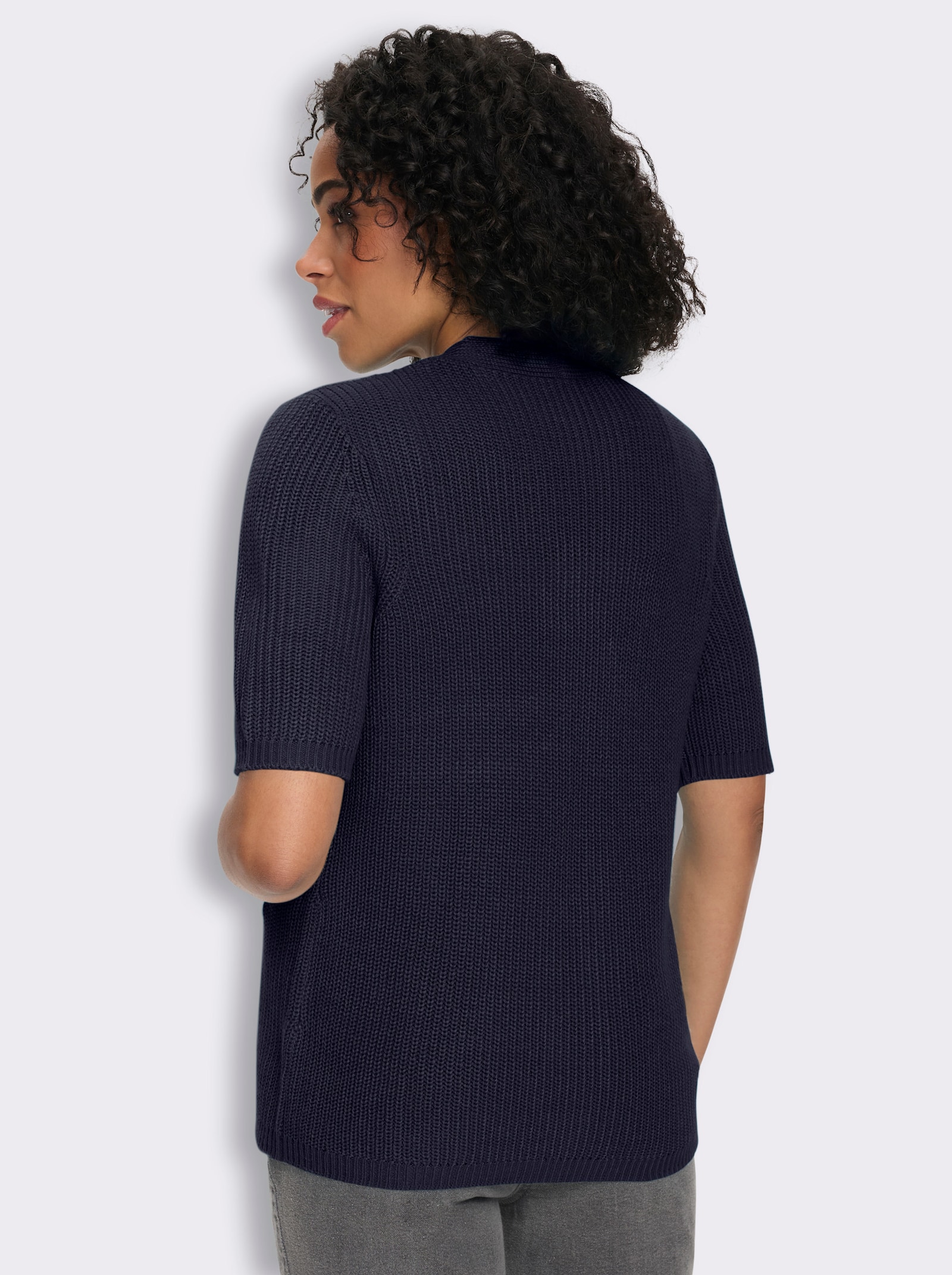 Cardigan mit V-Ausschnitt - marine