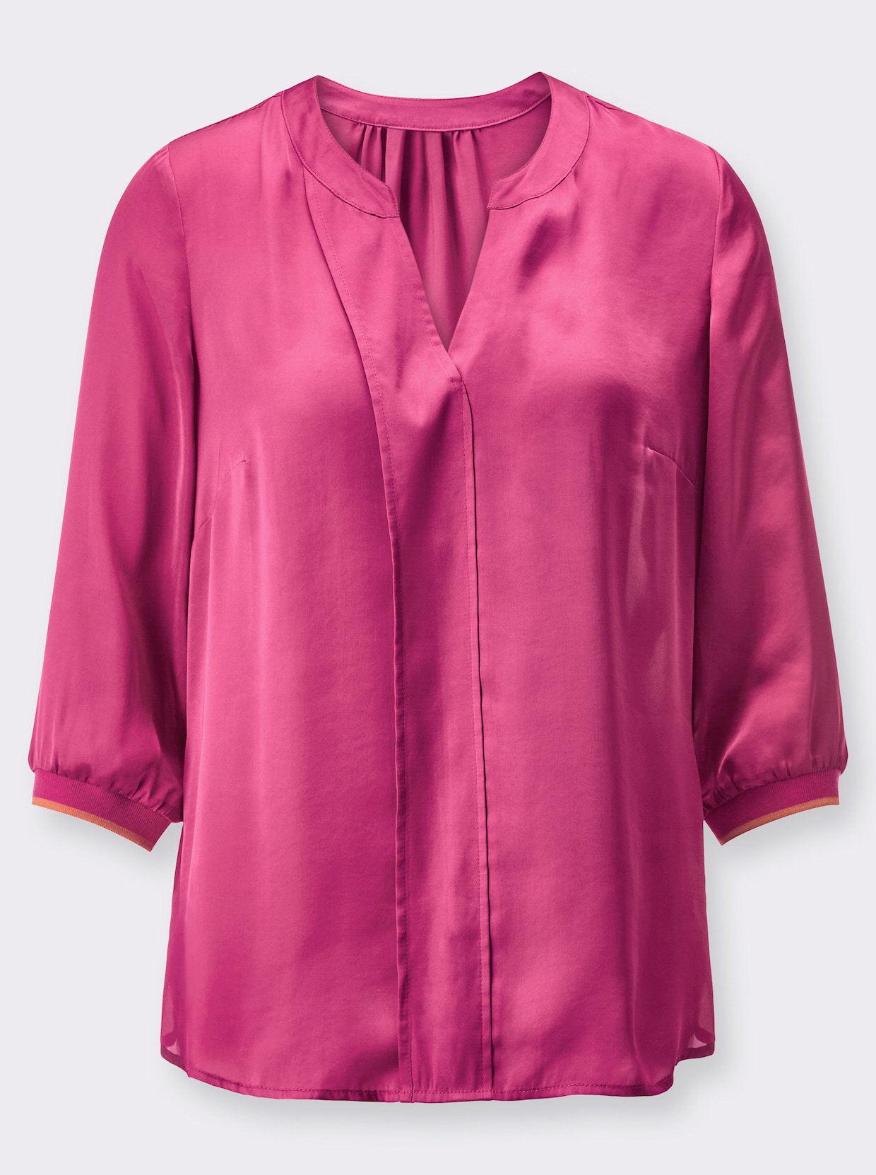 Longline blouse - fuchsia/papaja