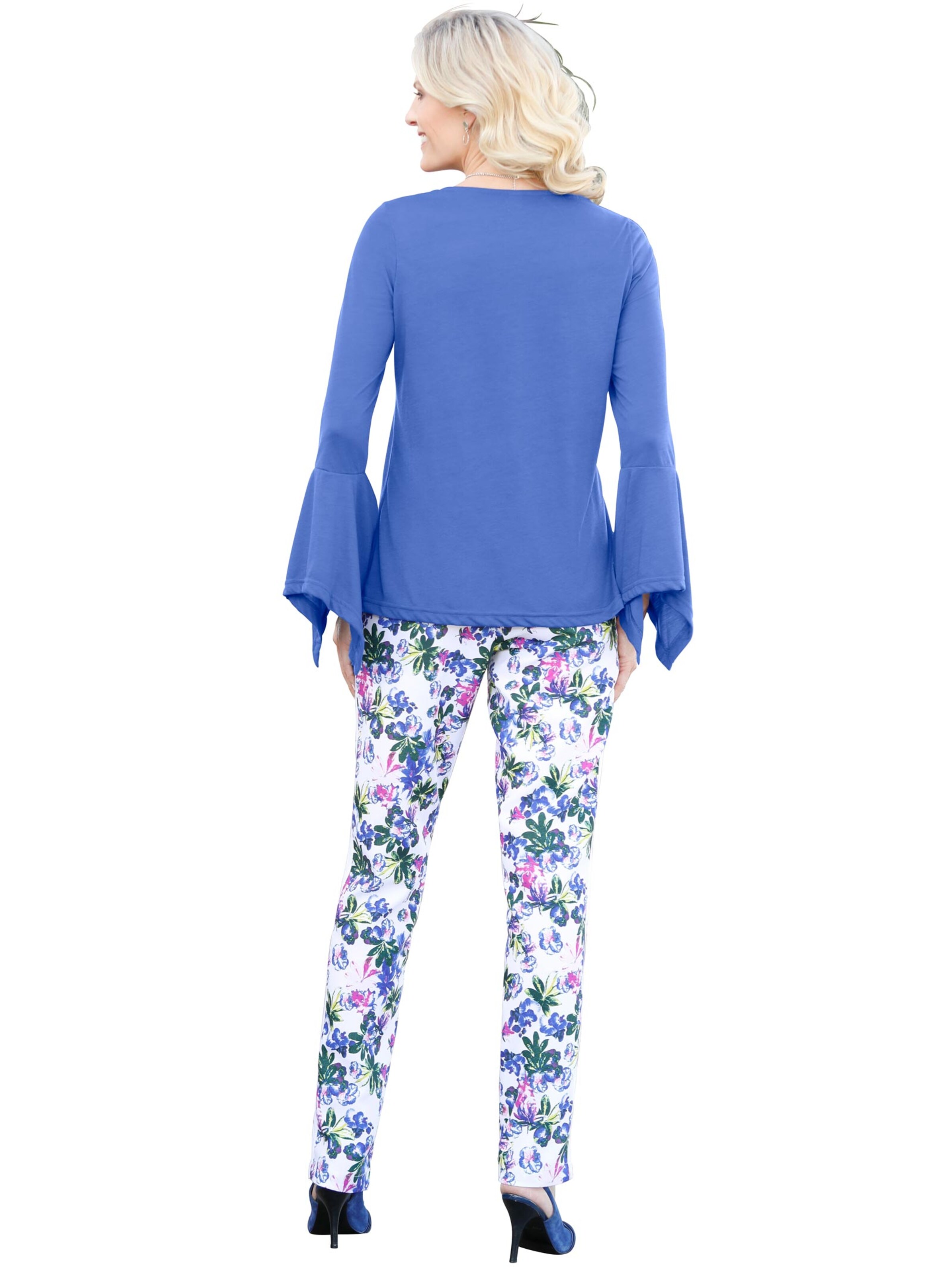 Hose - weiß-gemustert