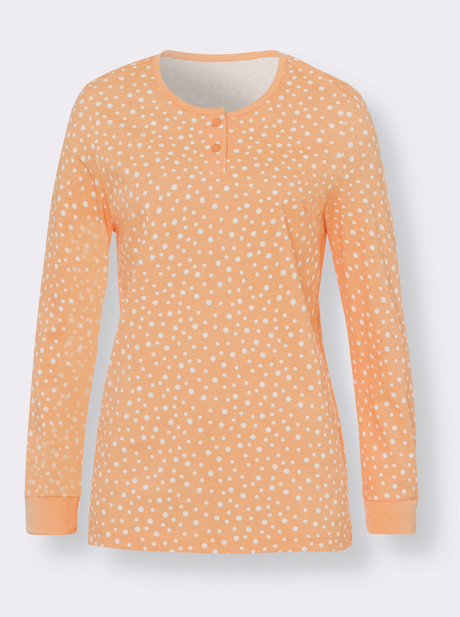 Schlafanzug mit elastischen Bündchen - apricot-ecru