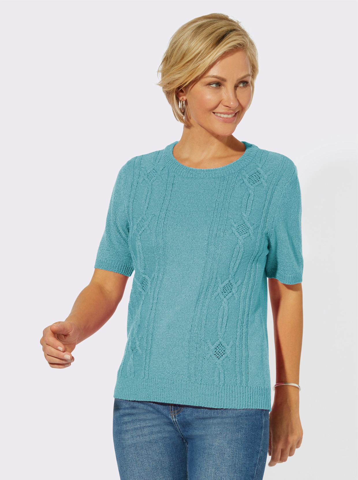 Pullover met ronde hals - aquamarine