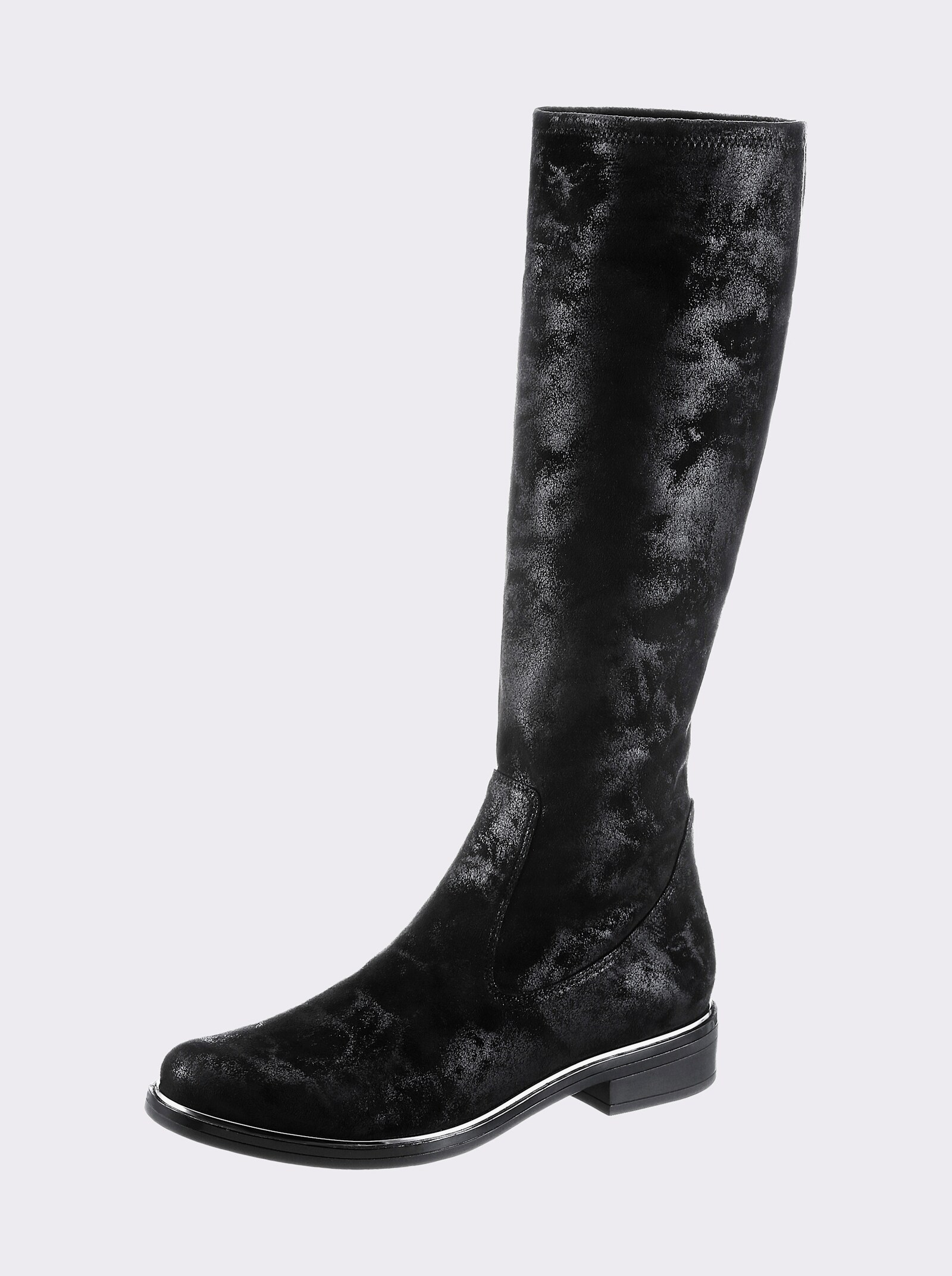 Caprice Stiefel in Schlupfform mit Stretch-Einsatz - schwarz