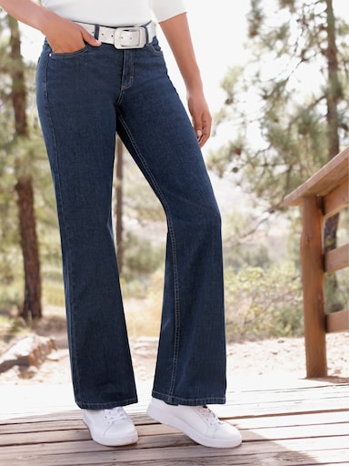 5-Pocket-Jeans mit Kontrastnähten - blue-stone-washed