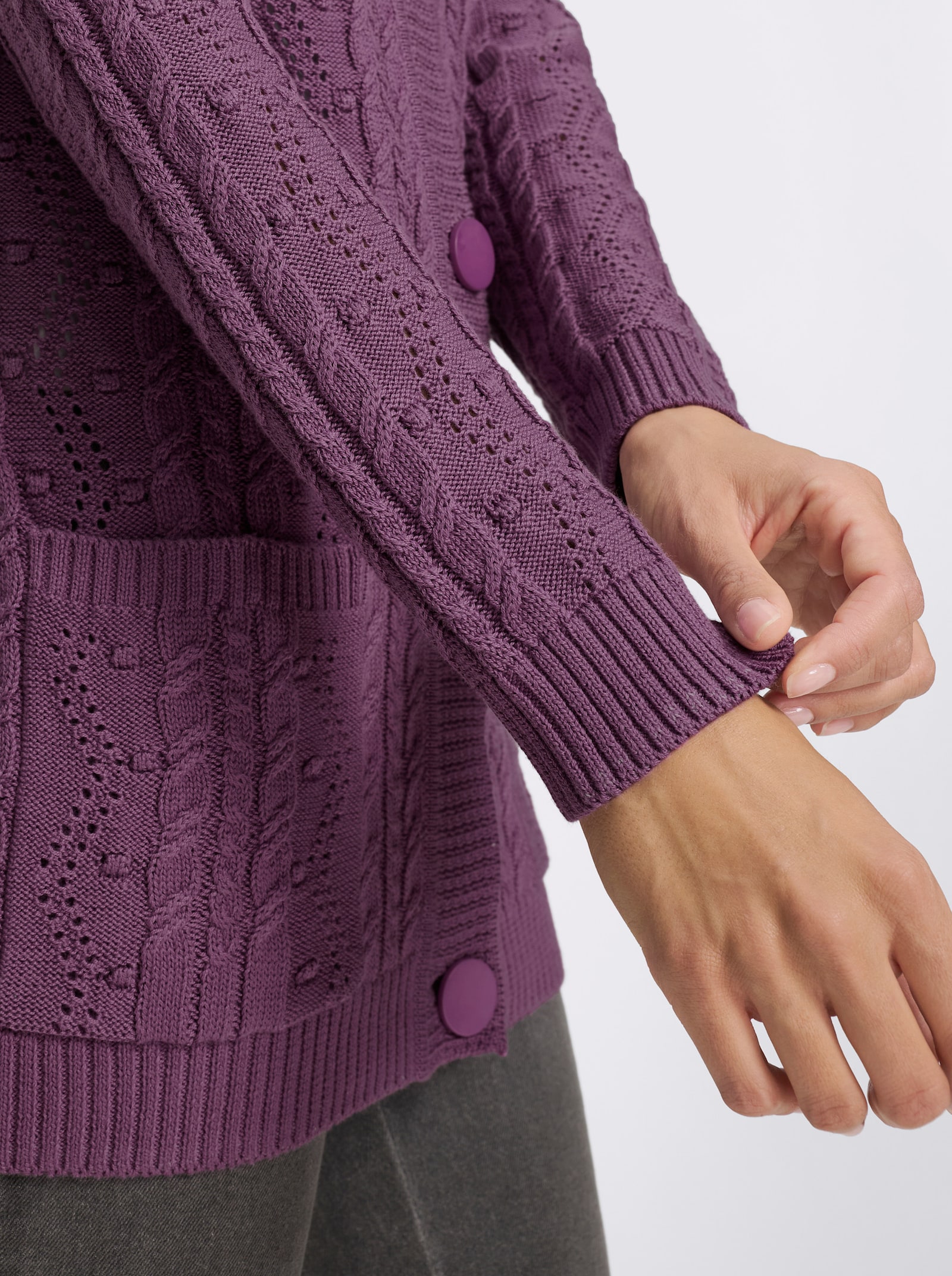 Strickjacke - violett