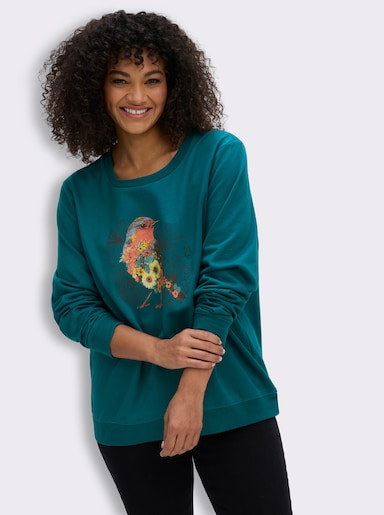 sheego by Joe Browns Sweatshirt mit platziertem Print - aquapetrol