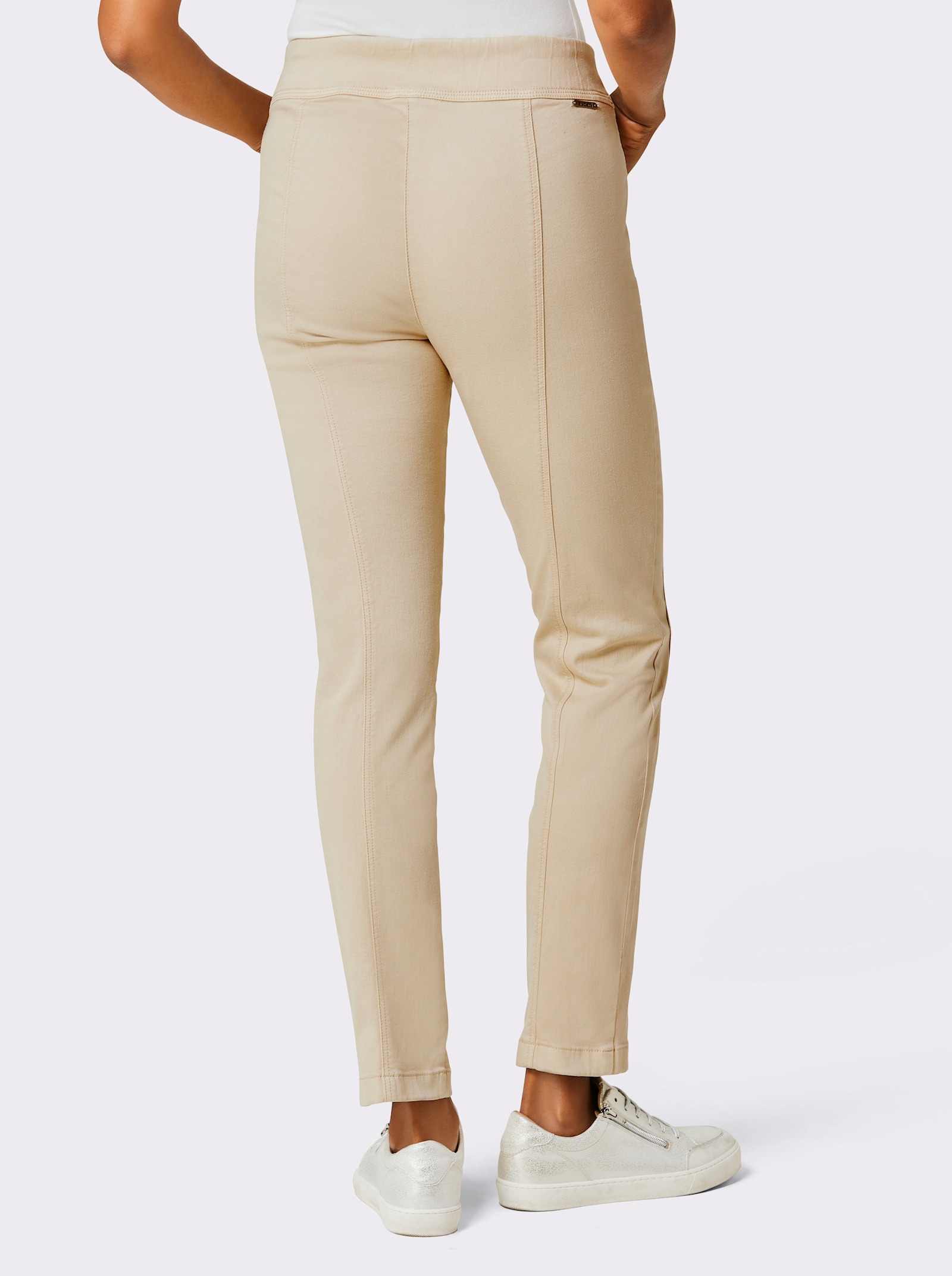 Ascari Schlupfjeans mit Längsnähten - sand