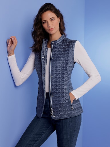 CREATION L PREMIUM Leichtdaunenjacke mit abnehmbaren Ärmeln - rauchblau