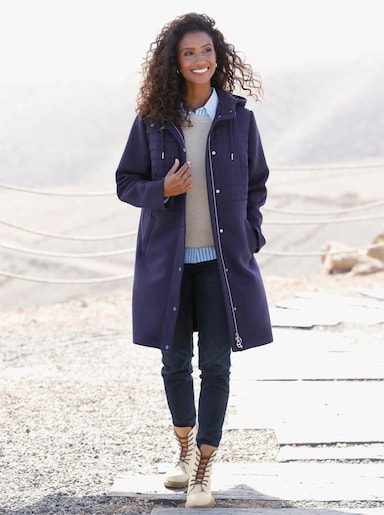 heine Kurzmantel in Patch-Optik - marine