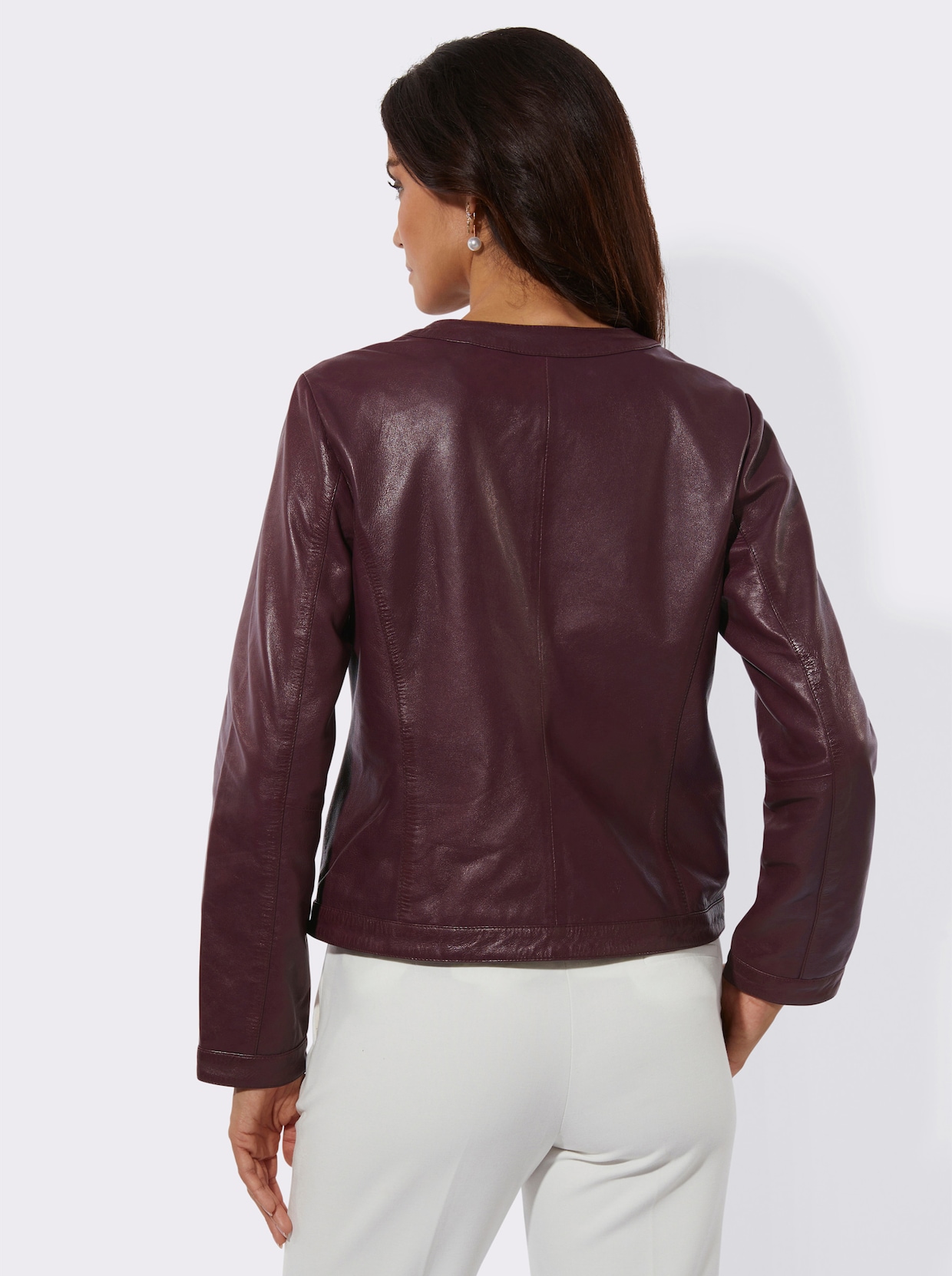 Lederblazer - burgund