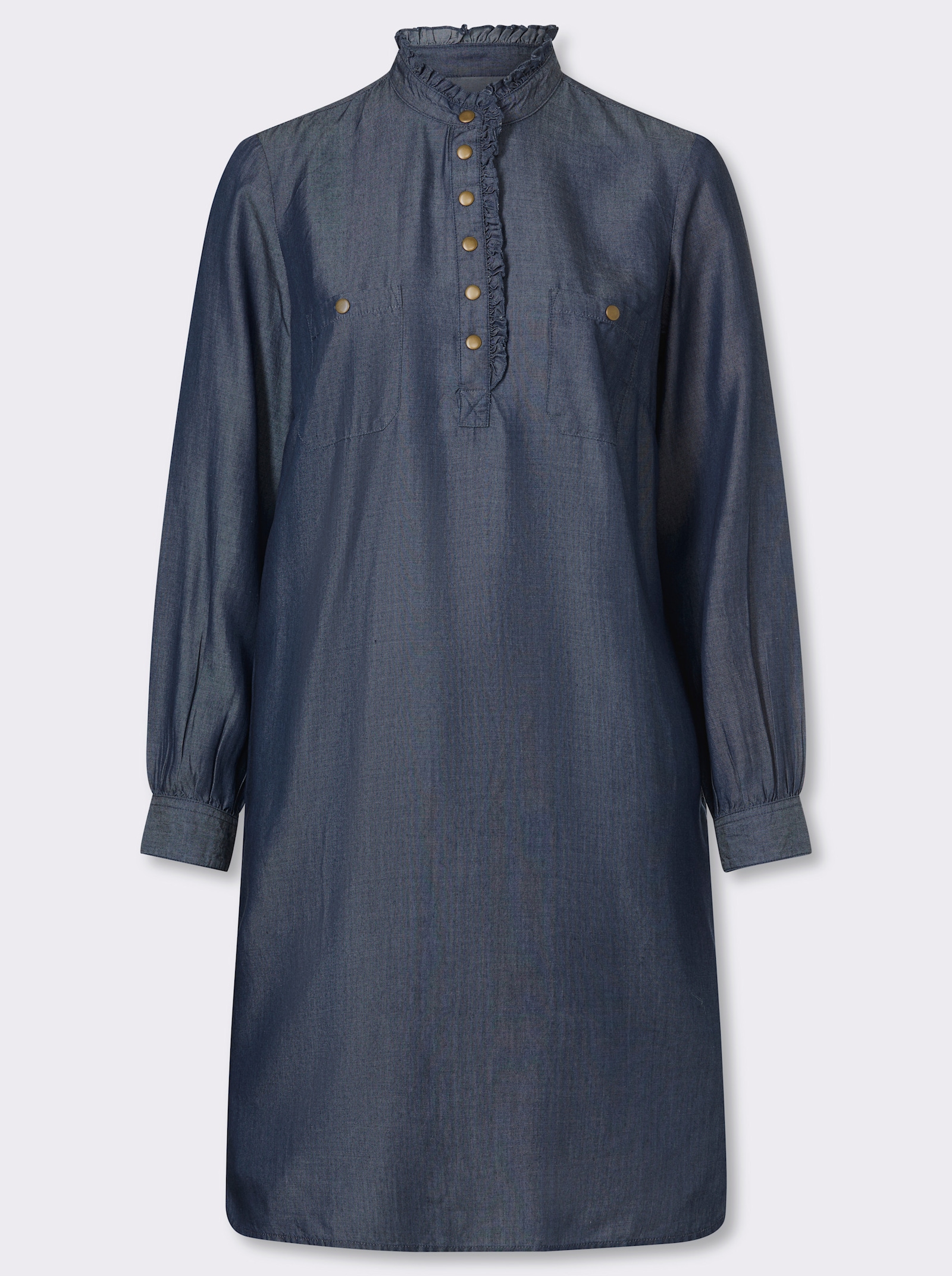 heine Blusenkleid in Denim-Optik - dunkelblau