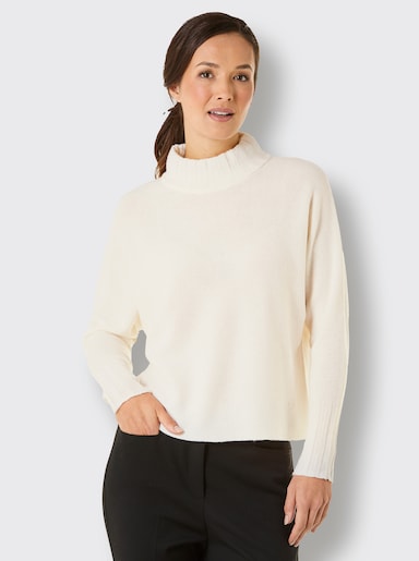CREATION L PREMIUM Wollpullover mit Kaschmir - ecru