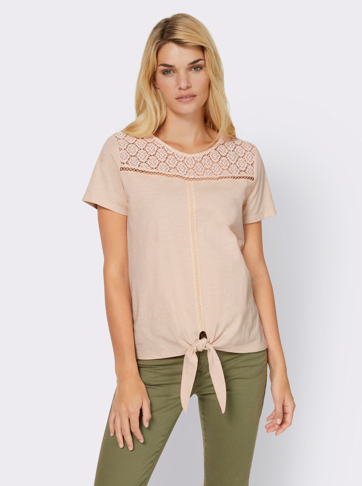 heine Shirt met korte mouwen - ivoorkleur